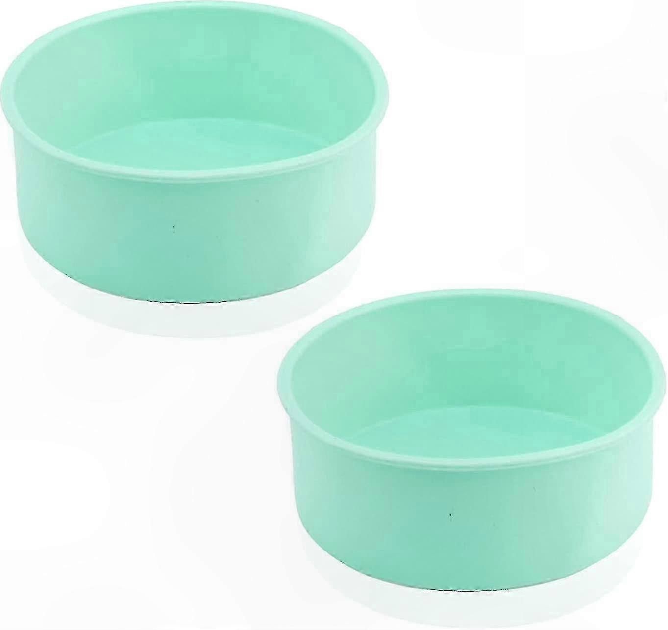 Set Mit 2 Silikon-kuchenformen, Runde Form Mit 20 Cm Durchmesser Für Gebäck Und Desserts