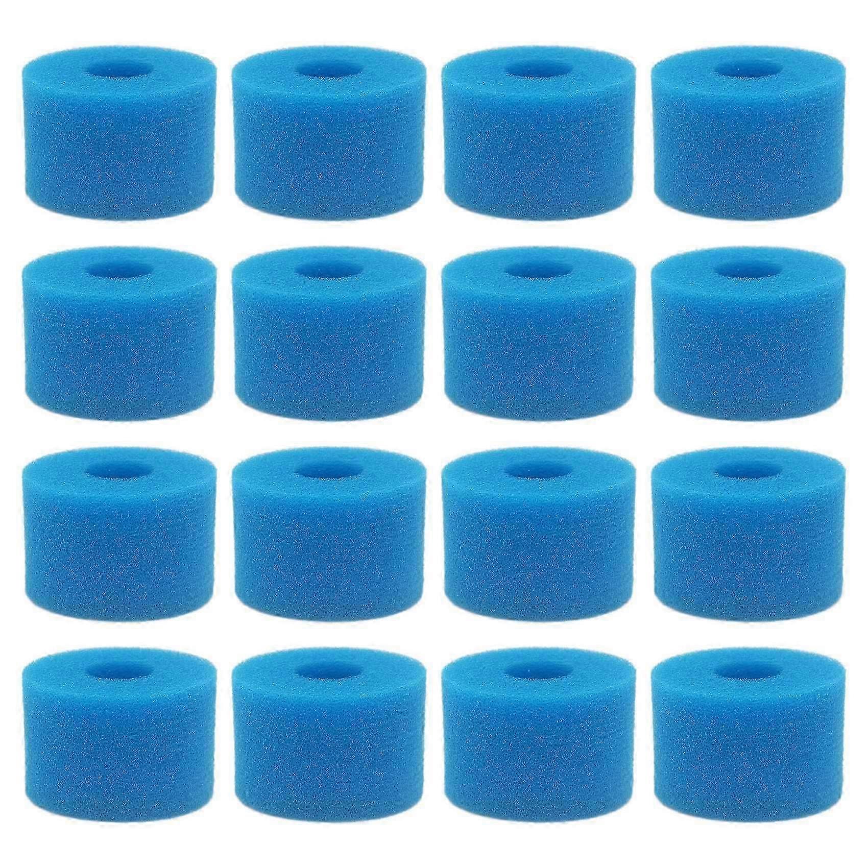 Wiederverwendbare S1-schaumstofffilterkartusche, 16er-packung Für Whirlpools Und Spas, Waschbar Und Langlebig, Kompatibler Ersatz Für Standard-filtersysteme.