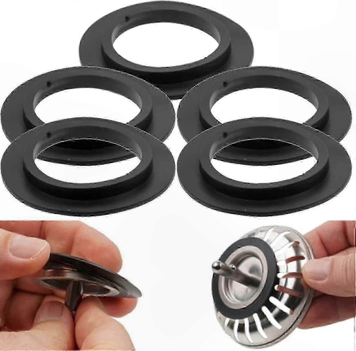 Spülbecken- Und Waschbeckenstöpsel: 5 Gummi-o-ringe, Klemmringe Für Sieb, Kompatibel Mit 82–83 Mm Sieb
