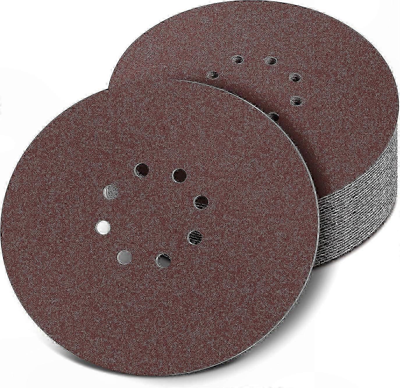 225-mm-schleifscheiben, 40 Stück Zum Schleifen Von Gipskartonplatten, Körnung 80/120, 8 Löcher, Klettverschluss Auf Der Rückseite Für Elektrische Schleifer