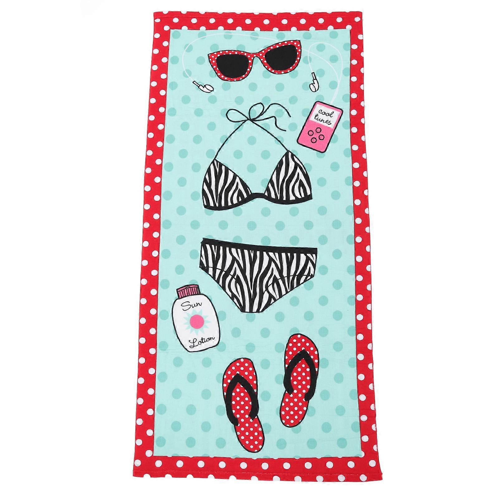 Weiches Mikrofaser-strandtuch, Hübsches Muster, Schnelltrocknend, Ideal Für Reisen Und Schwimmen, Leichtes Handtuch, Standardgröße, Einzelpackung
