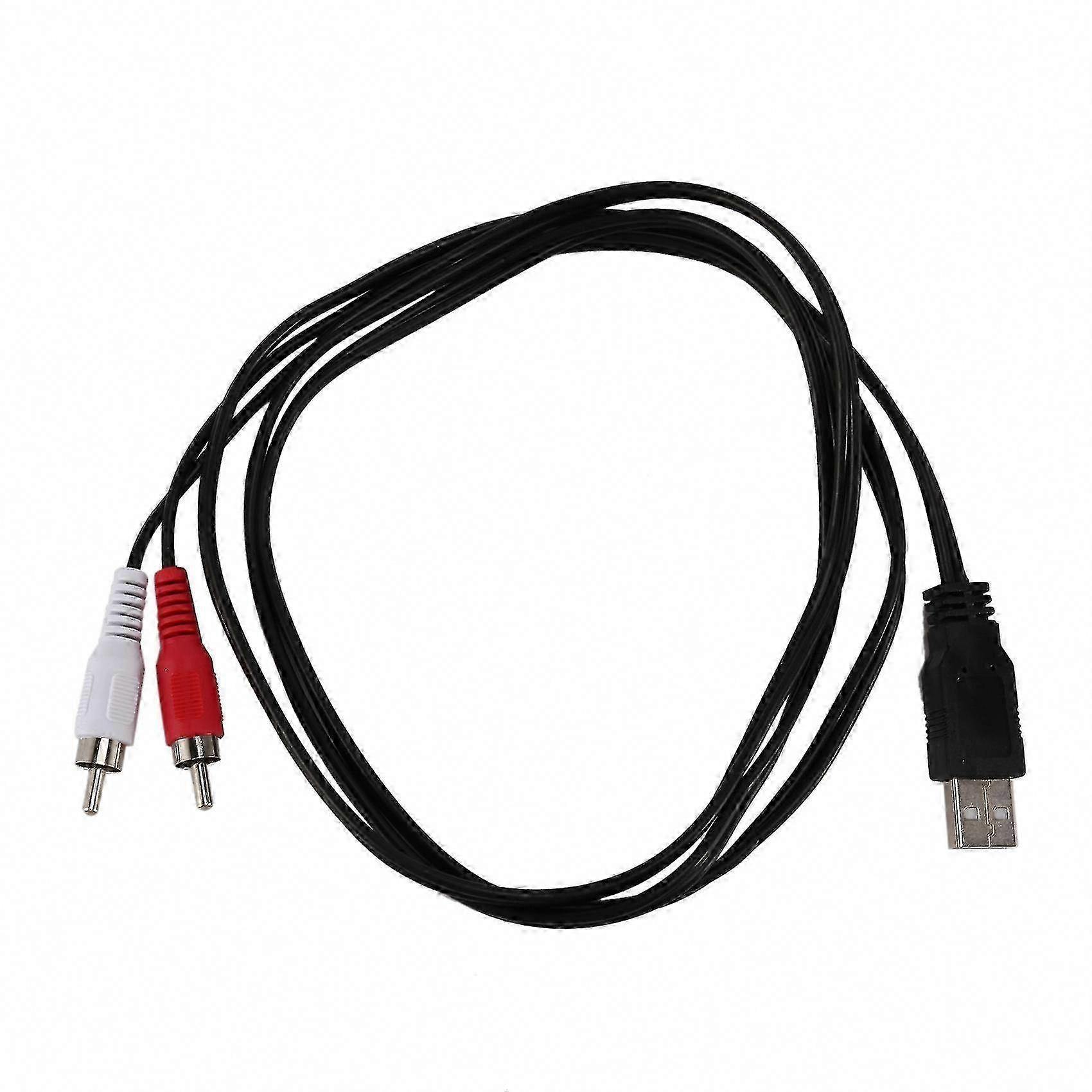 1,5 M Av-kabel Usb-a-stecker Auf 2 Cinch-stecker Für Pc/tv-aux-videoadapter