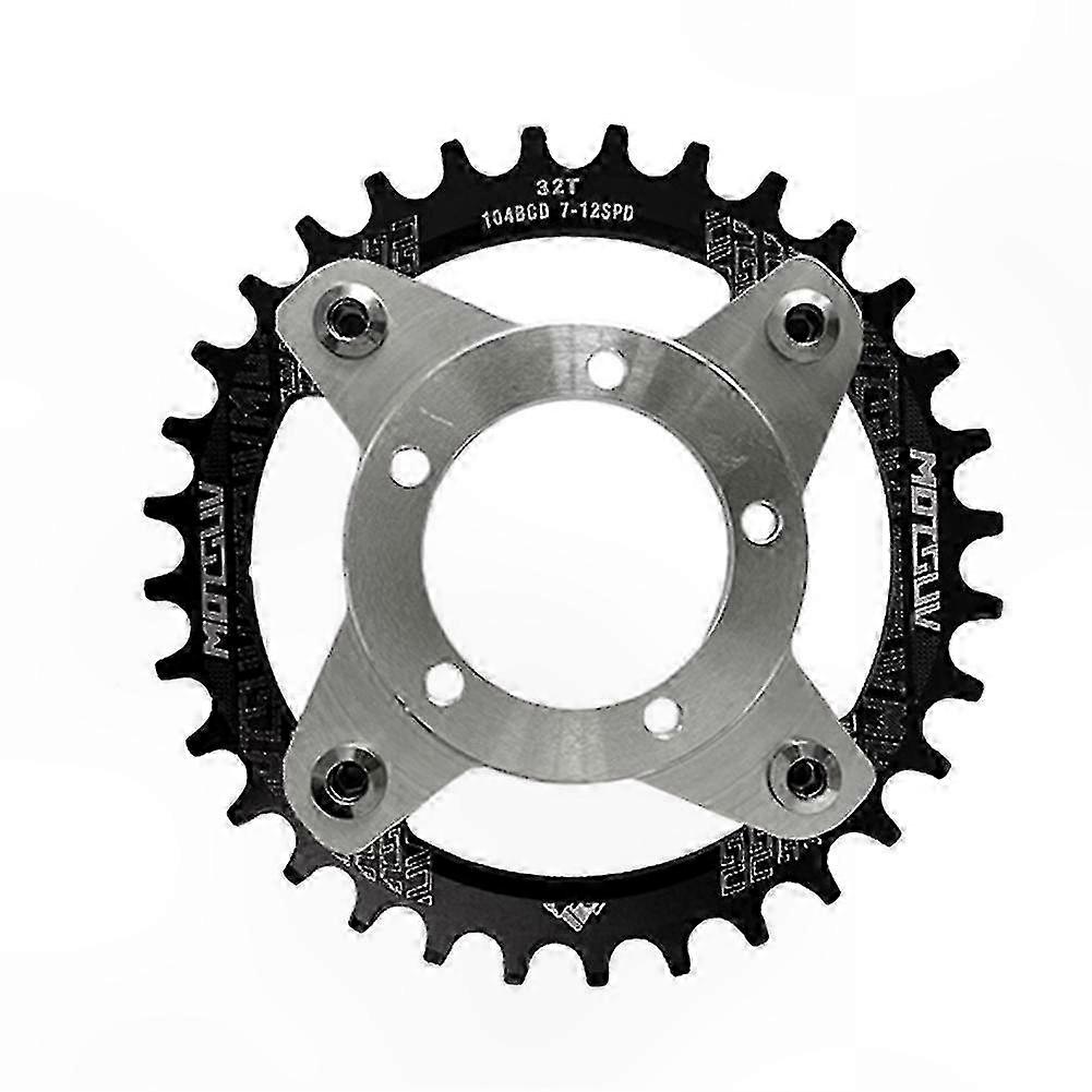 Mittelmotor-tretlageradapter-kit Für E-bikes, 32-zahn-kettenblatt, 104-mm-lochkreis-umrüstung, Fahrradantriebsteile