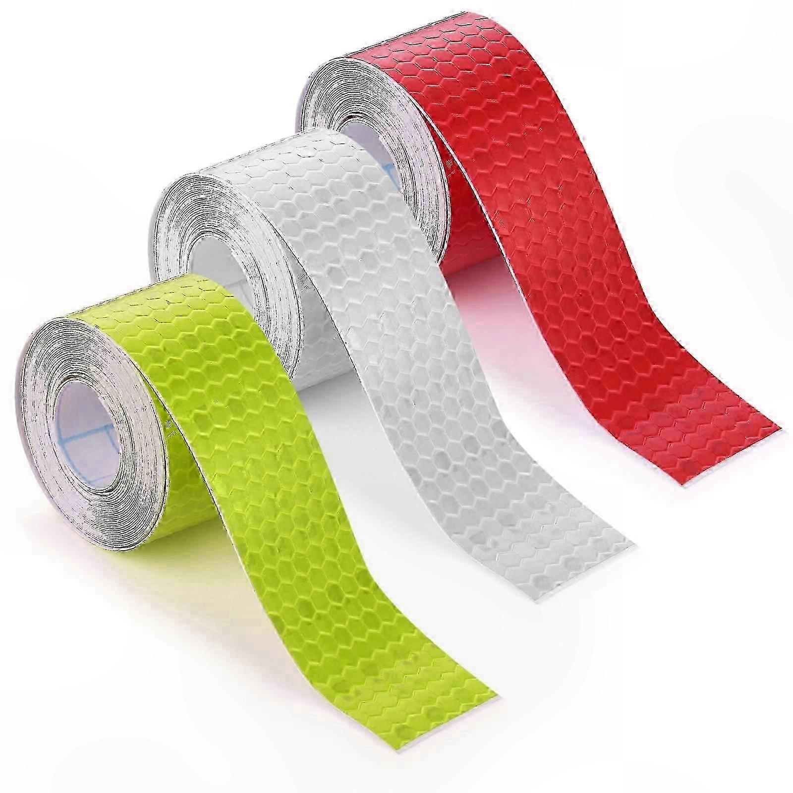 Reflektierendes Band, 3 Rollen, Wasserfest, Selbstklebend, Für Mehr Sicherheit Bei Nacht Im Freien, 5 Cm X 3 M, Gut Sichtbar, Für Fahrradanhänger