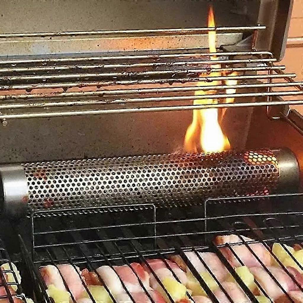 Räucherrohr Aus Edelstahl 304, Kalt- Oder Heißraucherzeuger Für Pelletgrills, Räucherbox Für Fleisch, Fisch Und Käse, Praktisches Räucherzubehör