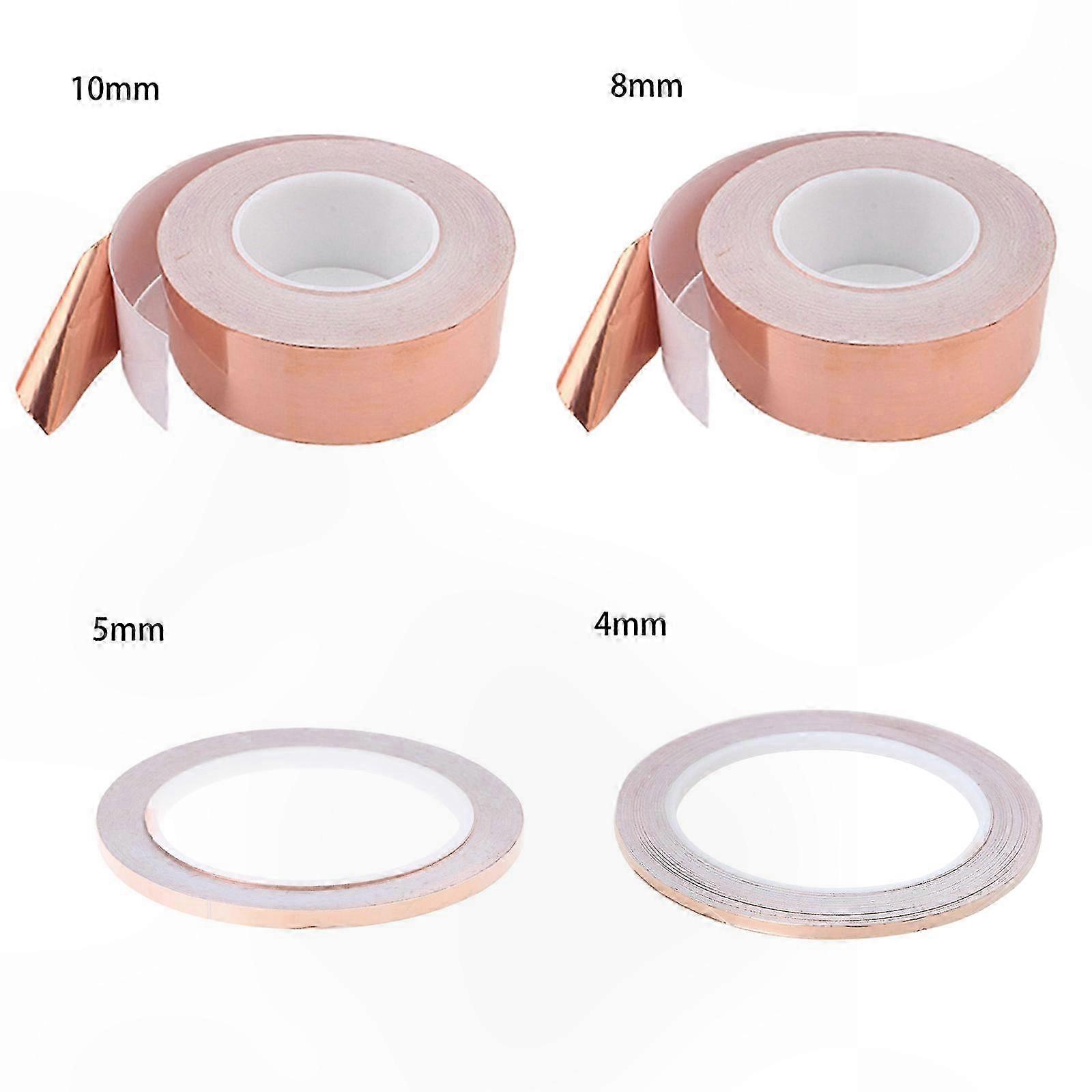 Leitfähiges Kupferband, Einseitig, Für Diy-projekte, Emi-abschirmung, Erdung, Klebstoff Für Pda/pdp, Breiten 4 Mm/5 Mm/8 Mm.
