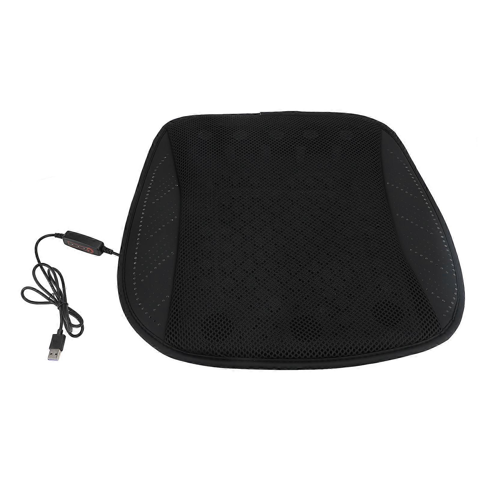 Belüftetes Usb-kissen Mit 5 Ventilatoren, 3 Geschwindigkeitsstufen, Autositzkühlung, Für Zuhause Und Unterwegs, Atmungsaktiv Und Komfortabel