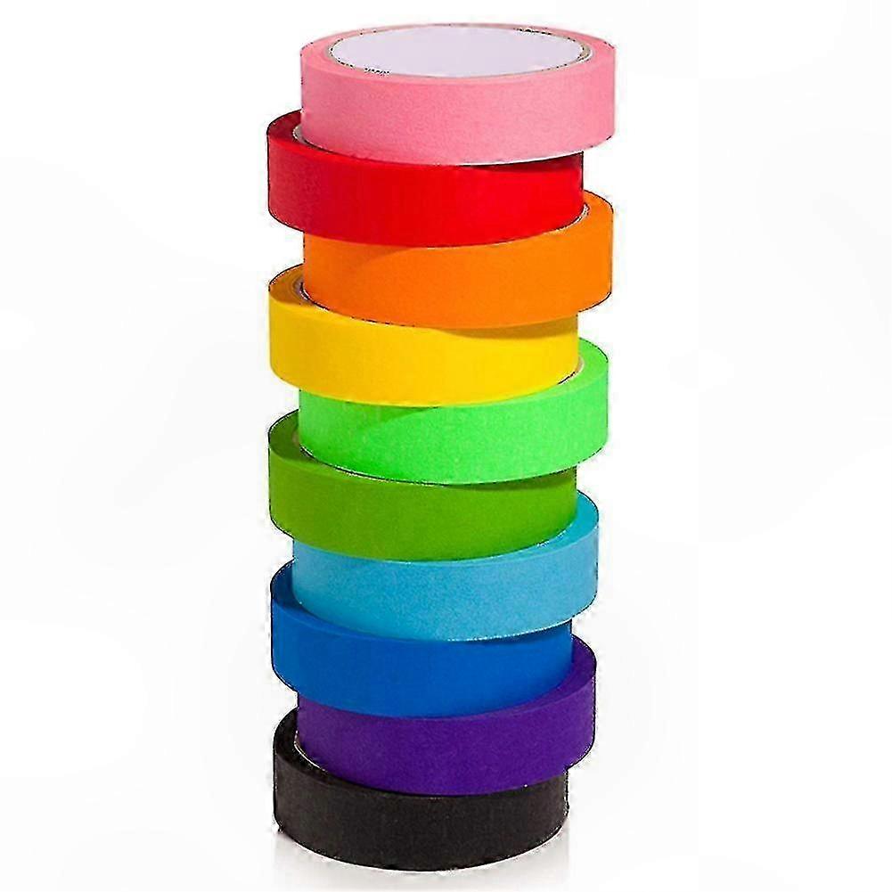 Dekoratives Klebeband, 10 Rollen, Mehrfarbig, 20 M Pro Rolle, Von Hand Abreißbar Für Bastelarbeiten Und Heimdekoration, Verschiedene Washi-tapes