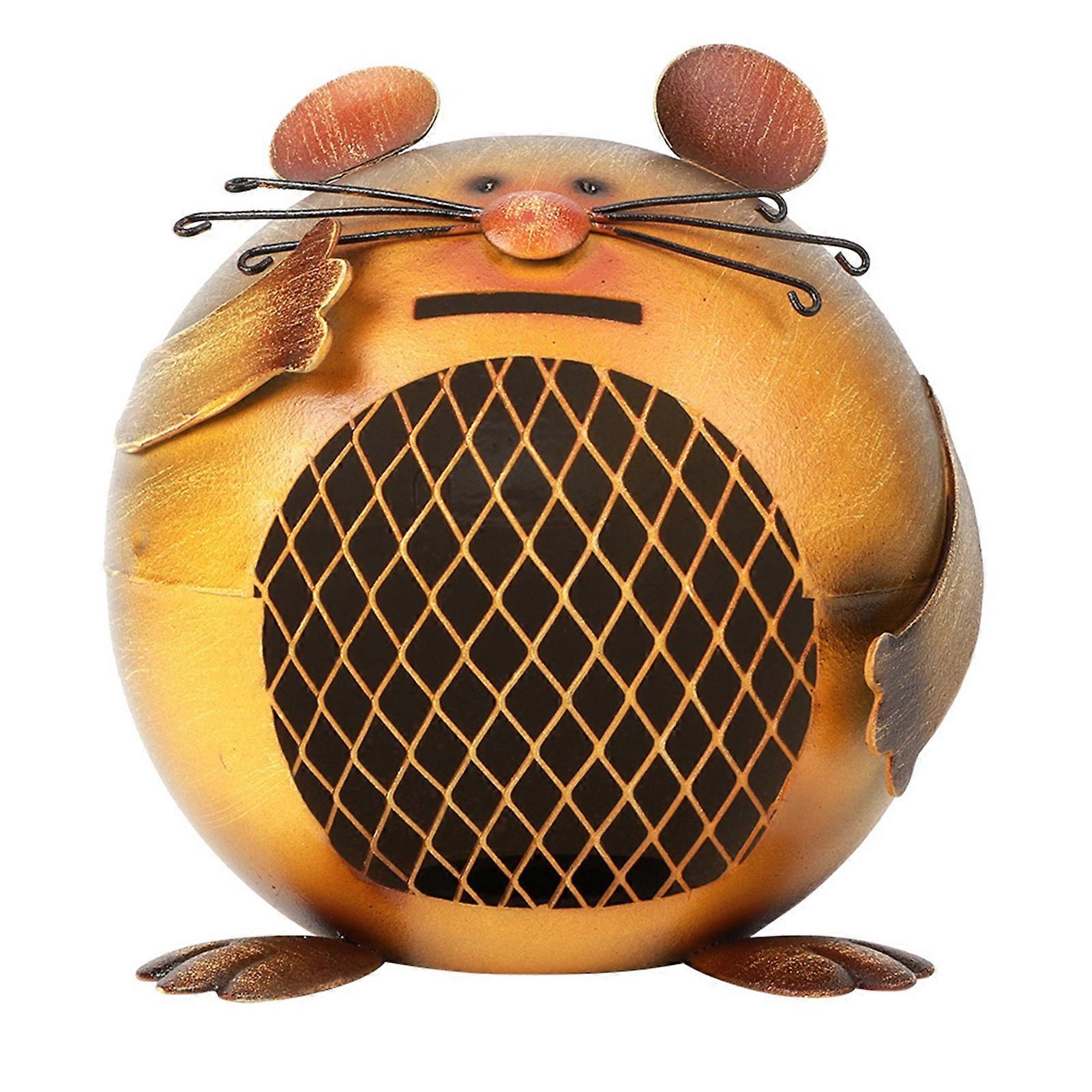 Künstlerisch Gestaltetes Sparschwein Aus Eisen In Form Einer Maus, Dekorative Münzbox Für Den Tisch, Handgefertigtes Geschenkartikel