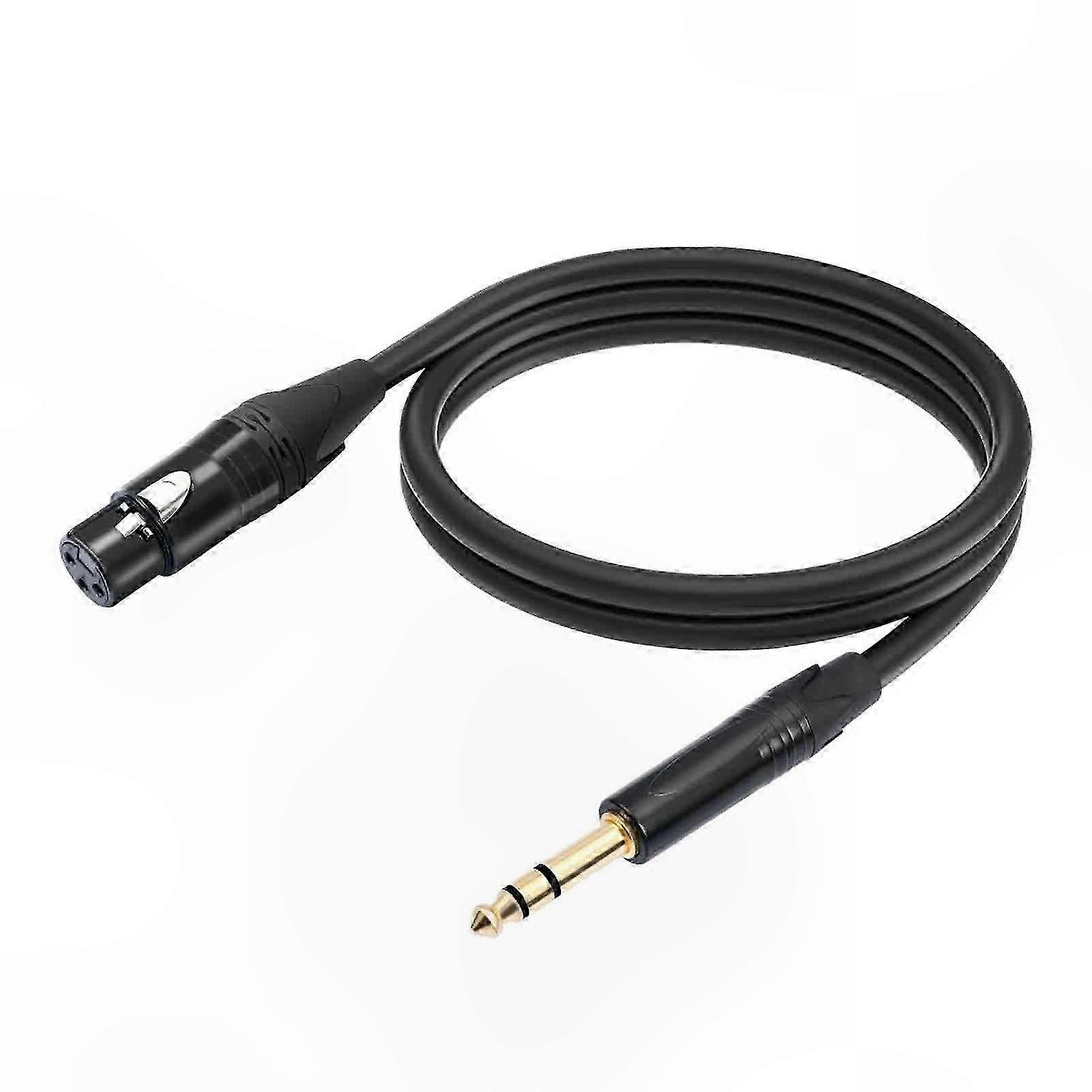 6,35-mm-trs-auf-2×3-pin-buchse-verlängerungskabel, Audio-interface Für Mikrofone Und Lautsprecher, Professioneller Stereoanschluss, Flexible Länge, Studiozubehör.