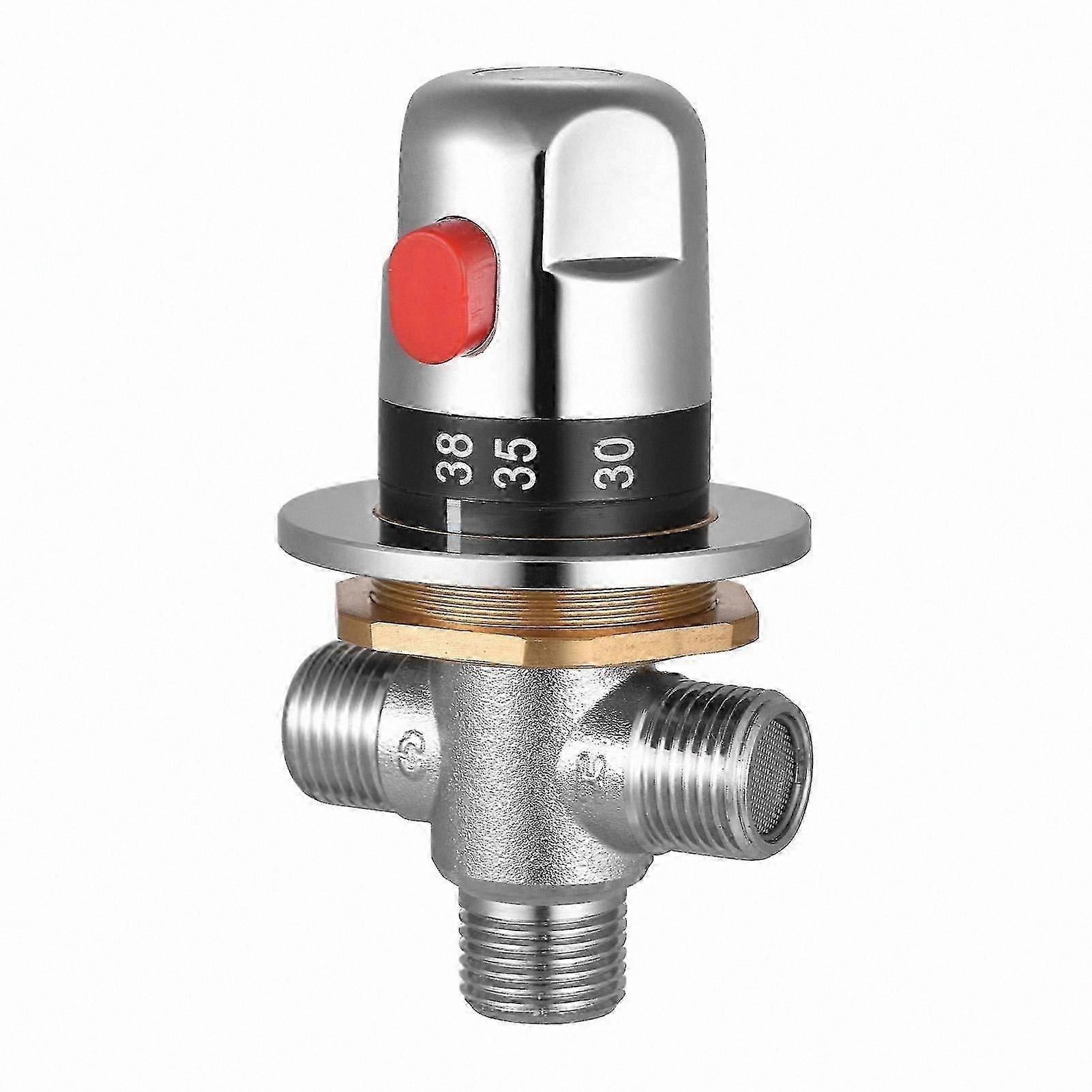 G1/2 Thermostat-duschmischer Aus Messing, Warm- Und Kaltwasserregulierung, Badmischventil, Standardanschluss, Robuste Ausführung.