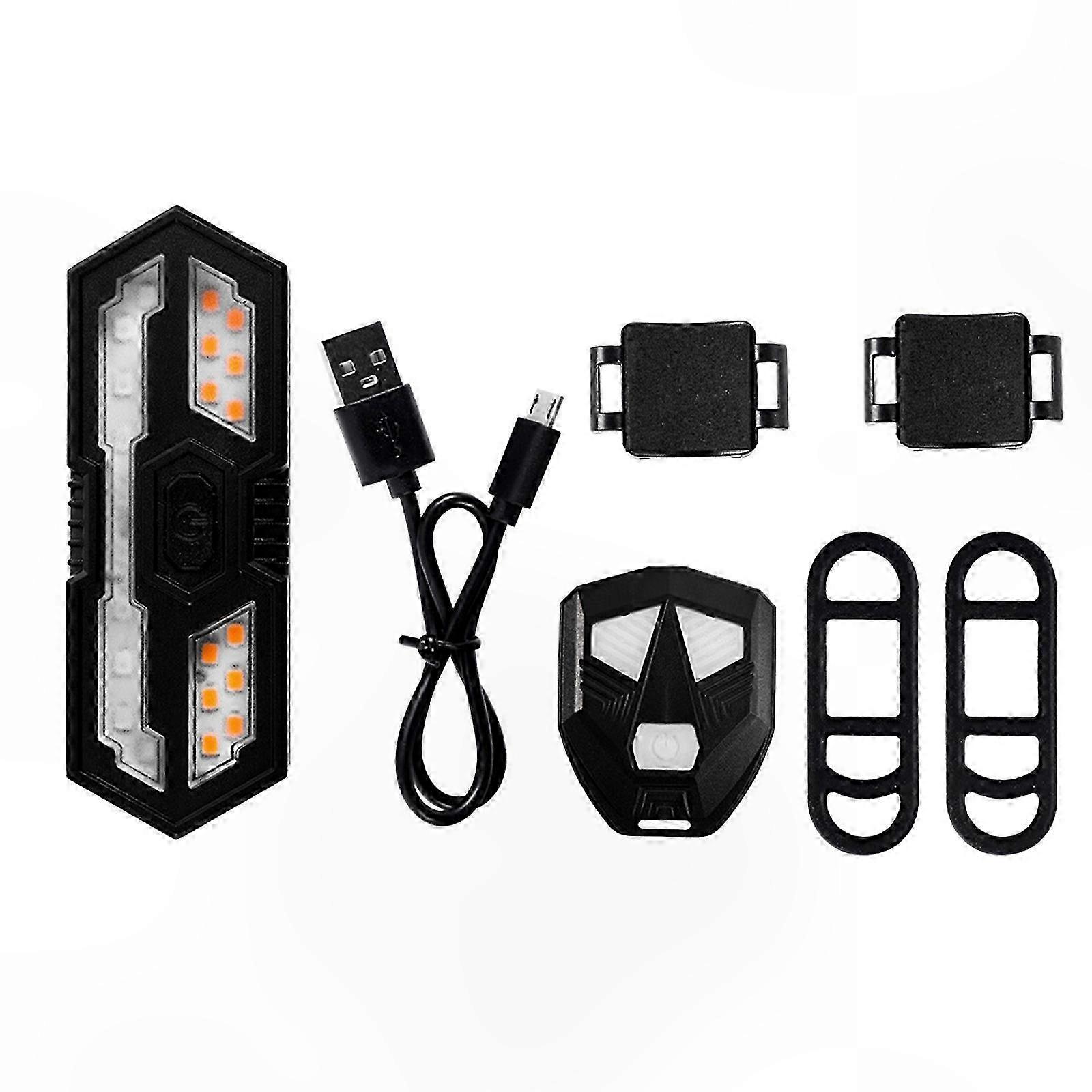 Kabelloses Led-fahrradrücklicht Mit Fernbedienung, Blinklicht, Links-/rechts-anzeige, Sicherheitsbeleuchtung Für Mountainbikes Und Mehr – Usb-aufladbar