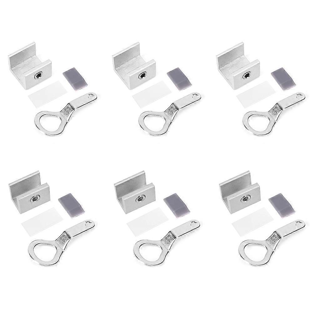 6-teiliges, Verstellbares Schiebefenster-verriegelungsset Aus Aluminiumlegierung, Absturzsicherung Mit Stopper, Hardware-zubehör