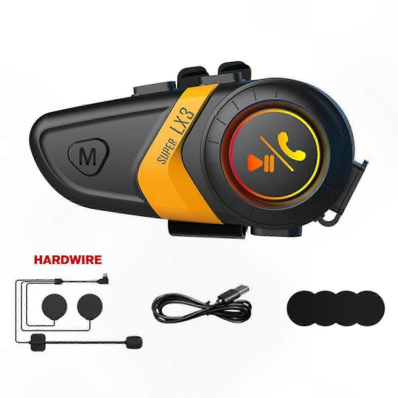 Lx3 Motorradhelm-kit Bluetooth 5.0 Kabellose Kopfhörer Wasserdicht Ipx6 Freisprecheinrichtung Für Motorradhelme