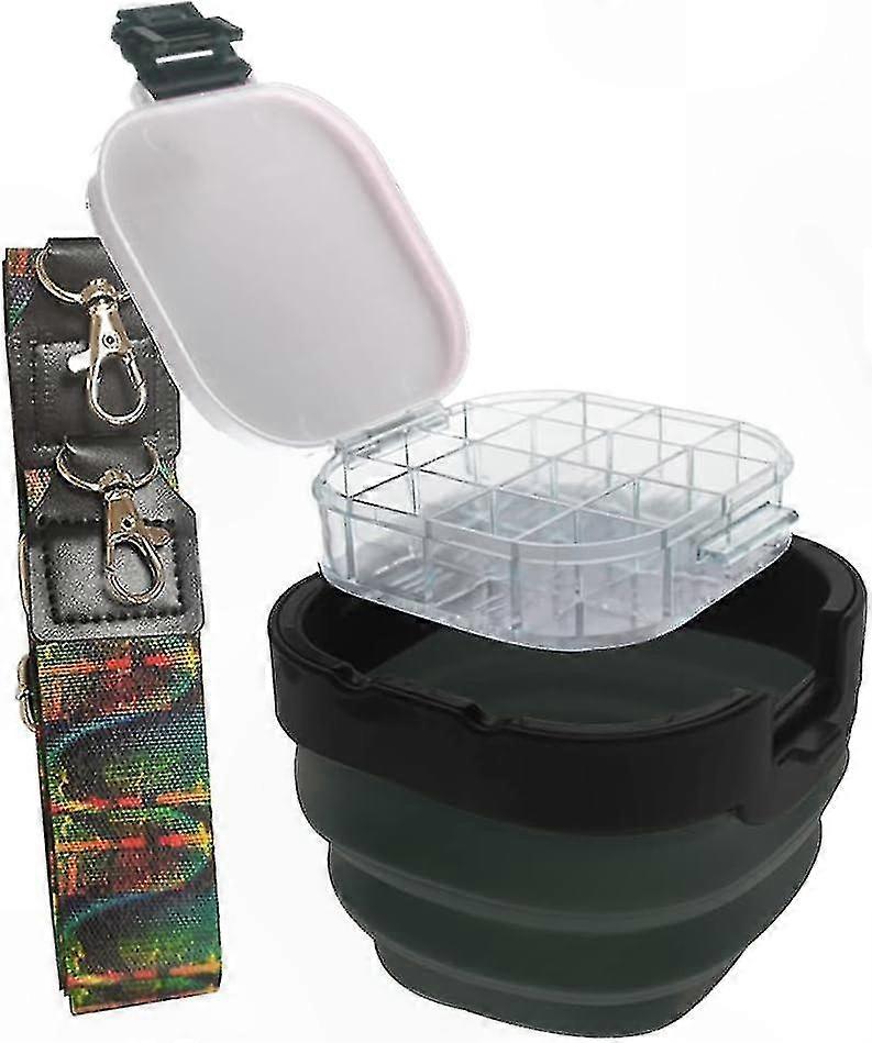 Tragbare, Wasserdichte Palette Für Acrylfarben, Zusammenklappbarer Pinselhalter Mit Deckel Und Tragegurt, Praktisch Für Das Malen Im Freien.