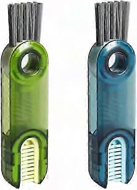 3-in-1 Reinigungsbürste Für Deckel Und Flaschen, Set Mit 2 Multifunktionsbürsten, Tragbarer Entkalkungsaufsatz Für Ecken, Präzises Wartungsset.