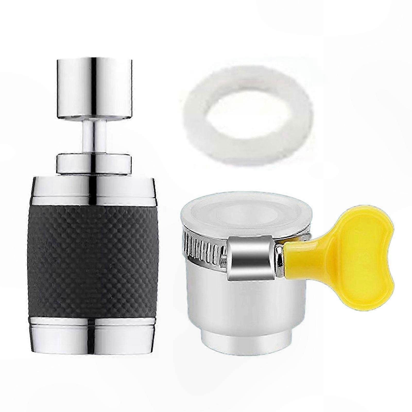 Küchenarmatur Mit 360° Drehbarem Duschkopf, Wasserspar- Und Druckadapter, Integriertem Spülbeckenfilter Und Schwenkauslauf-armaturenaufsatz