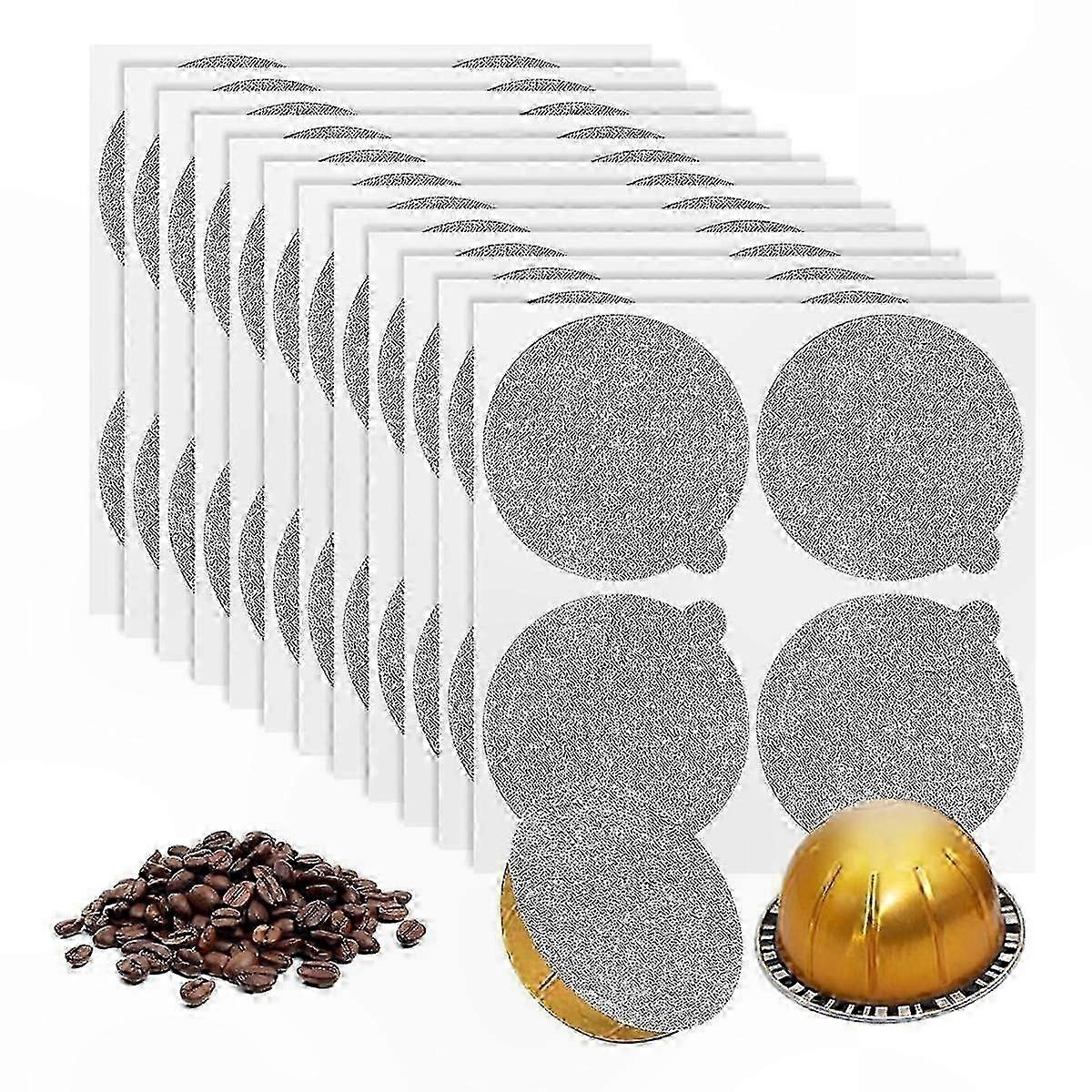 Wiederverwendbare Aluminium-kaffeekapseln – Packung Mit 120 Stück, Geeignet Für Vertuo-maschinen, Luftdichte Deckel Für Die Kapseln