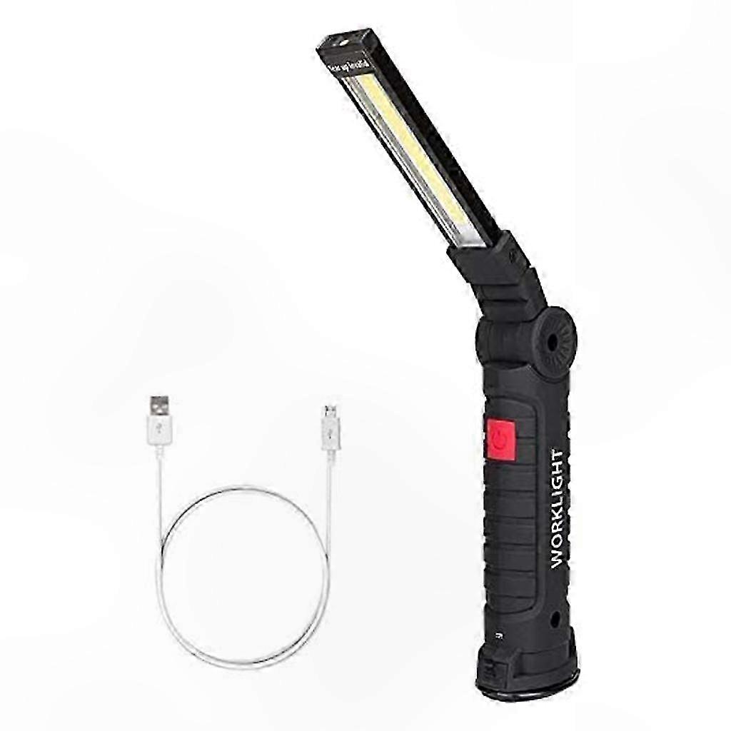 Wiederaufladbare Led-taschenlampe Mit Magnet, Tragbare Arbeitsleuchte Mit Haken, Handliche Inspektionsleuchte Für Camping, Magnetische Baustellenleuchte, Leistungsstarke Usb-taschenlampe.