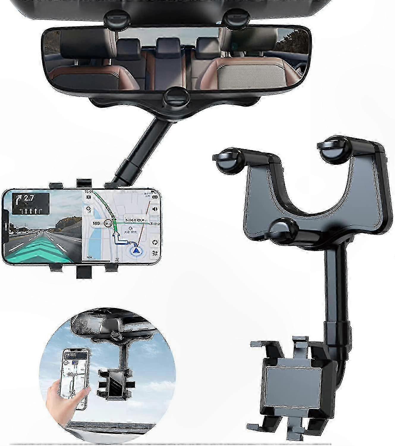 Universelle Autohalterung Für Mobiltelefone, 360° Drehbar Und Ausziehbar, Kompatibel Mit Allen Smartphones, Robustes Und Ausziehbares Design
