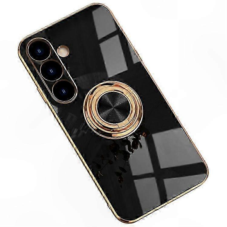 Galaxy S24 Fe Handyhülle, 6d Galvanisierte Tpu-hartschale, Präzise Aussparungen, Integrierter Fingerring, Leichter Und Robuster Schutz, Hochwertige Spiegeloberfläche, Ein Unverzichtbares Zubehör Für I