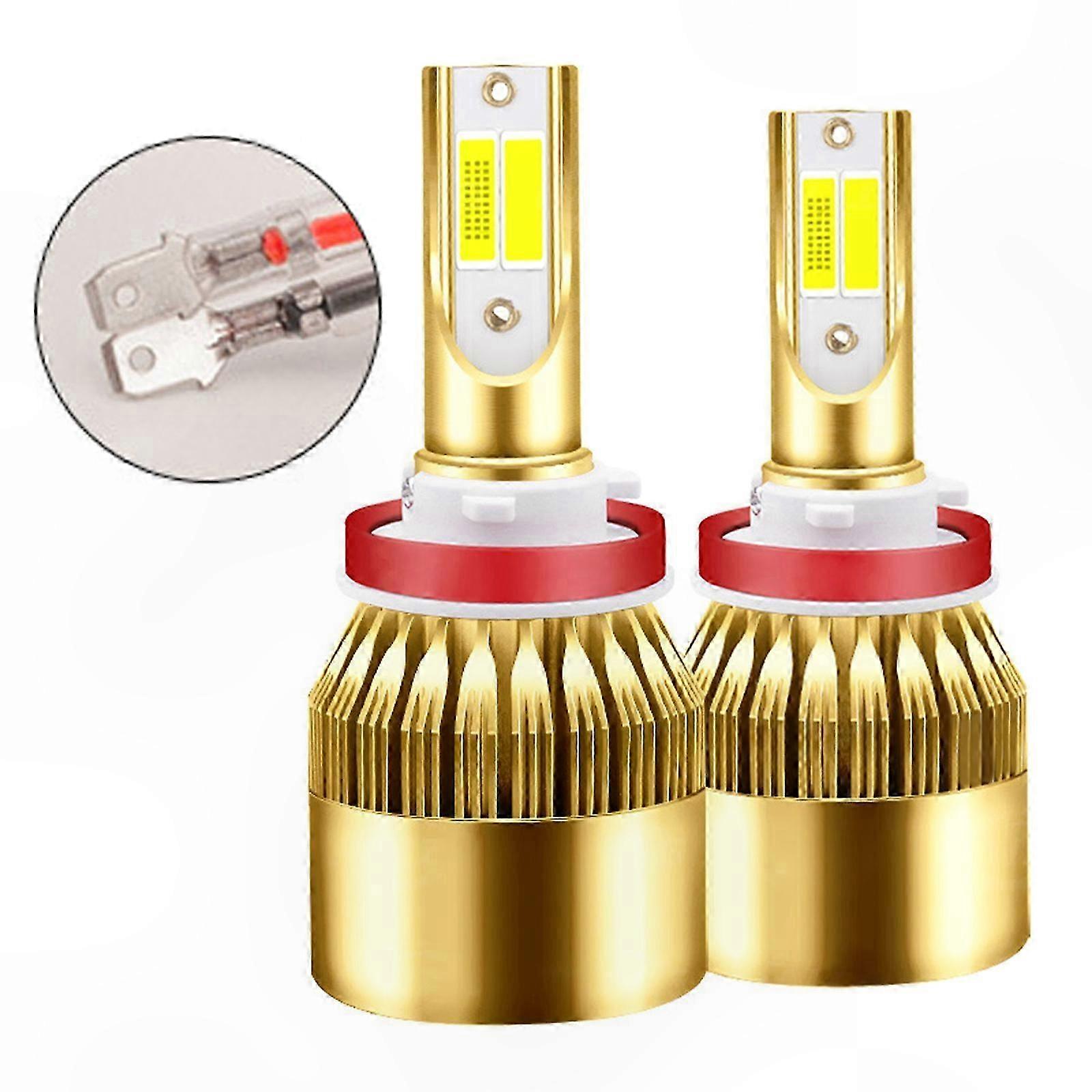 Paar Ultrahelle 3000k 6000k Led-autoscheinwerfer, Wasserdichte H4 H7 H11 H1 9003 Abblendlichtlampen, Leistungsstarke Hb3 Hb2 Nebelscheinwerfer, Hb4 Einzelscheinwerfer, Kompatibel Mit 9005 9006, Hochle