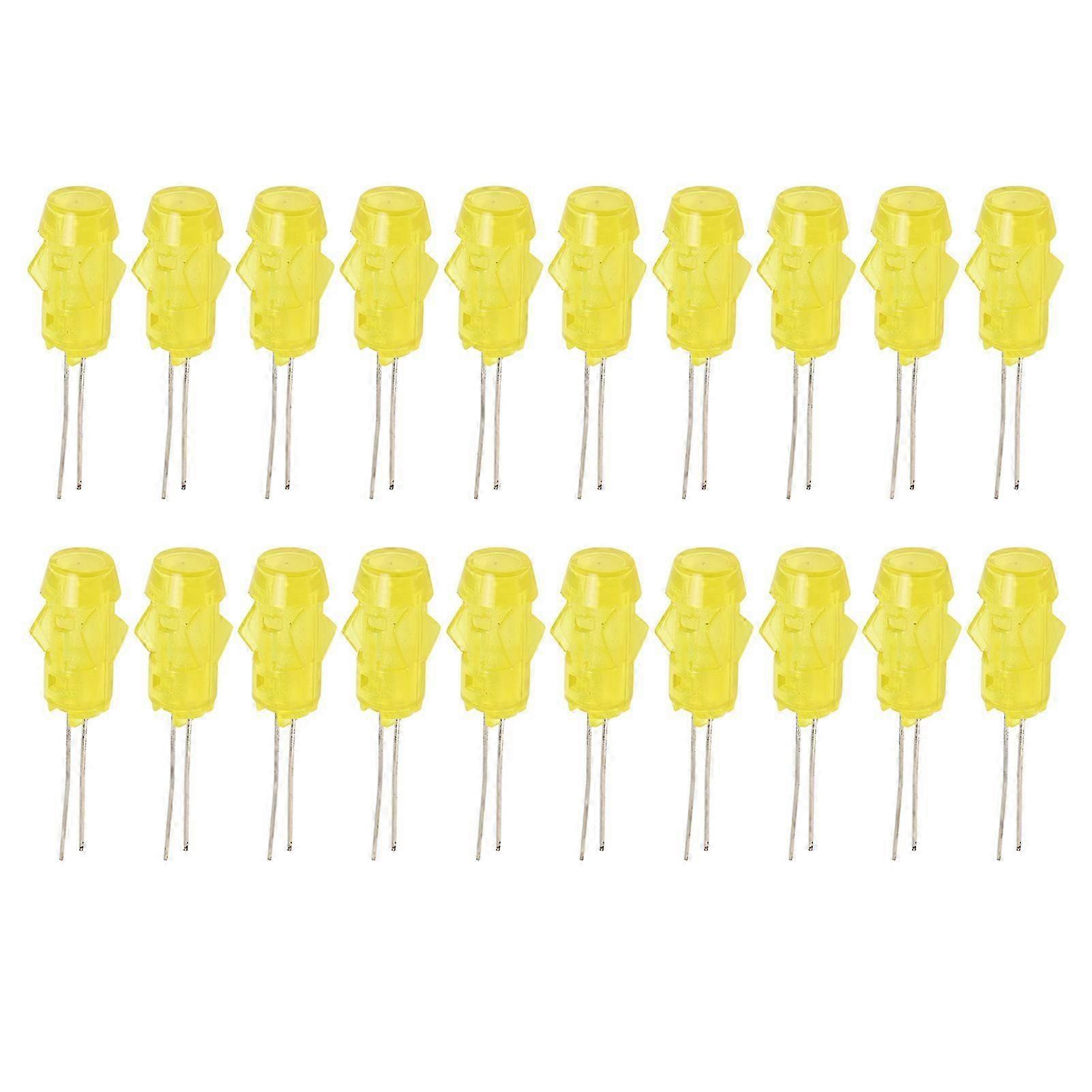 20 Stück 5 Mm Gelbe Led-befestigungsringe Aus Kunststoff, Druckmontageringe Für Kontrollleuchten, Flugzeuglampenschirme, Beleuchtungskomponenten