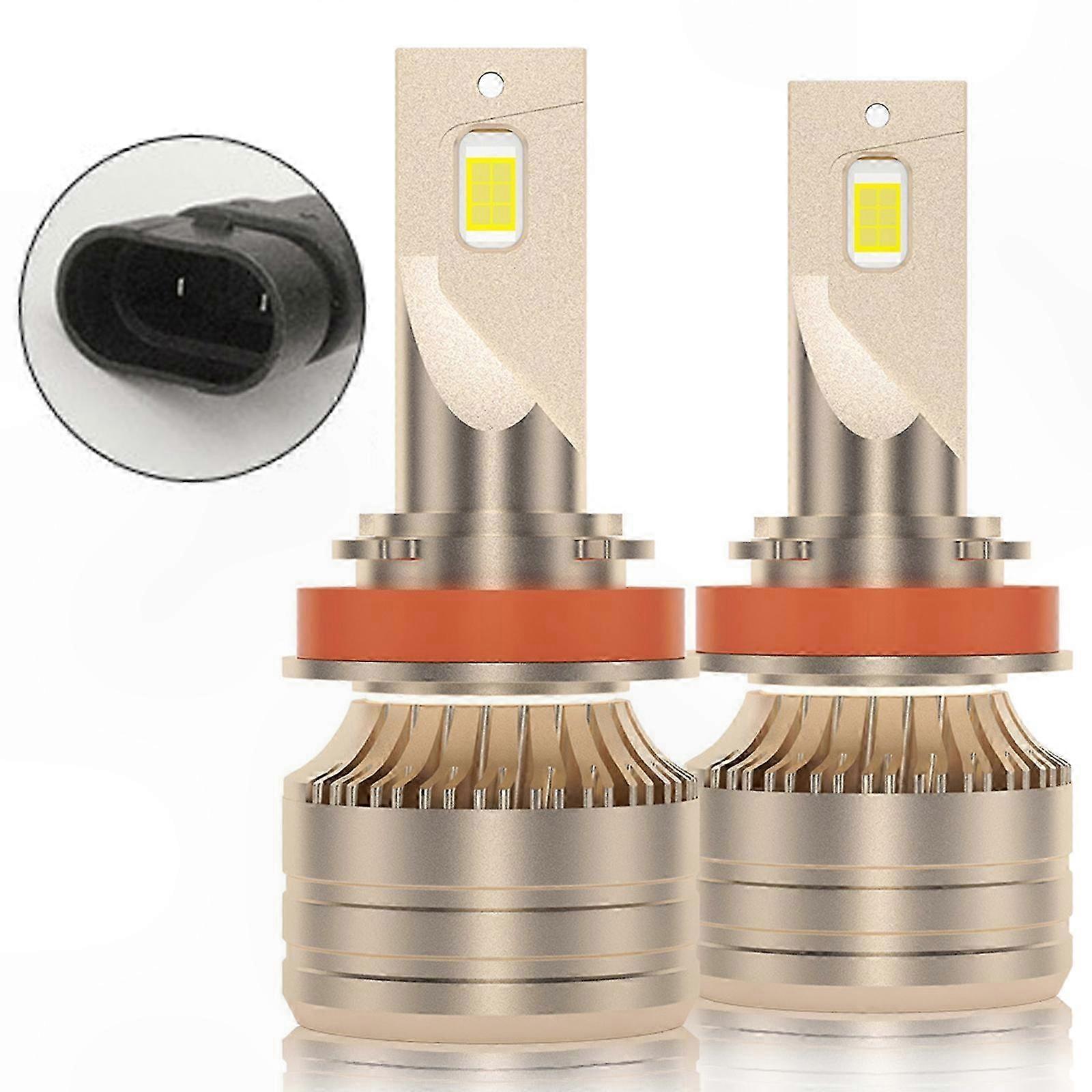 Set Mit 2 Led-lampen H4 H7 8000lm 6000k Kaltweiß Autoscheinwerfer H1 H11 9005 9006 Hb3 Hb2 9003 Wasserdichte Nebelscheinwerfer