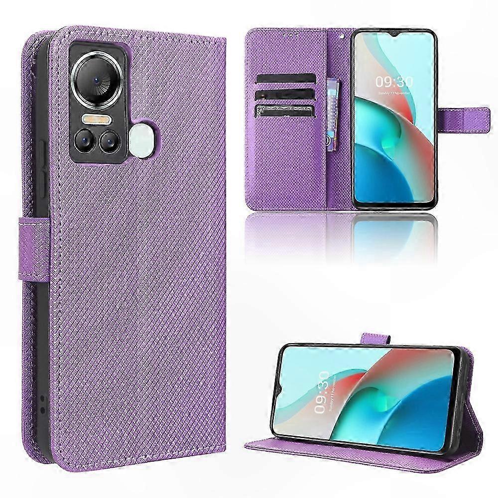 S18 S663l Handyhülle Aus Diamantgemustertem Leder, Robuste Schutzhülle Mit Klappdeckel, Elegante Und Langlebige Hülle, Hochwertiges Handy-zubehör.