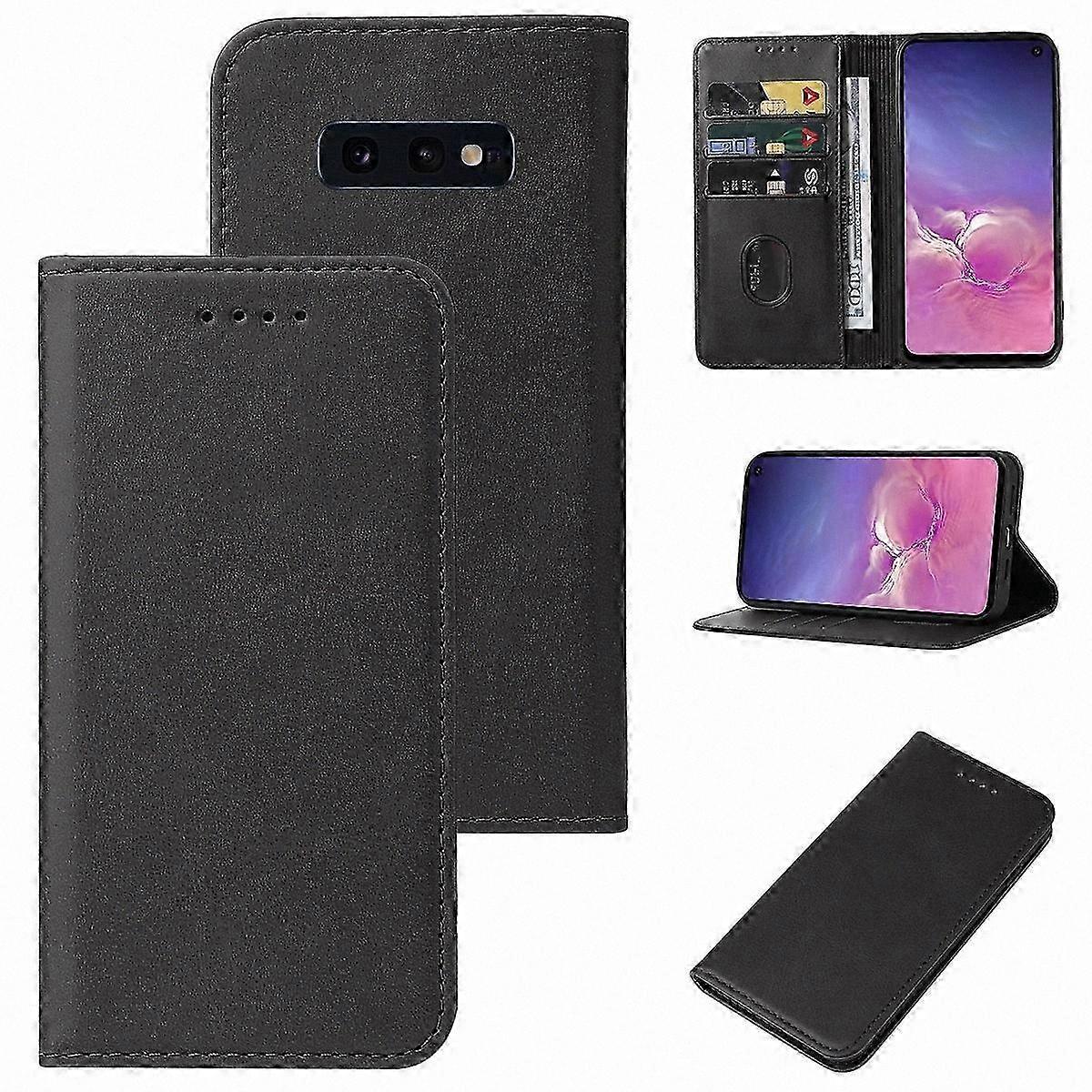 Lederhülle Mit Magnetverschluss Für Samsung Galaxy S10e, Elegante Schutzhülle, Klappdeckel Mit Magnet, Hochwertige Verarbeitung, Einfacher Zugriff Auf Anschlüsse, Schlankes Und Leichtes Design.