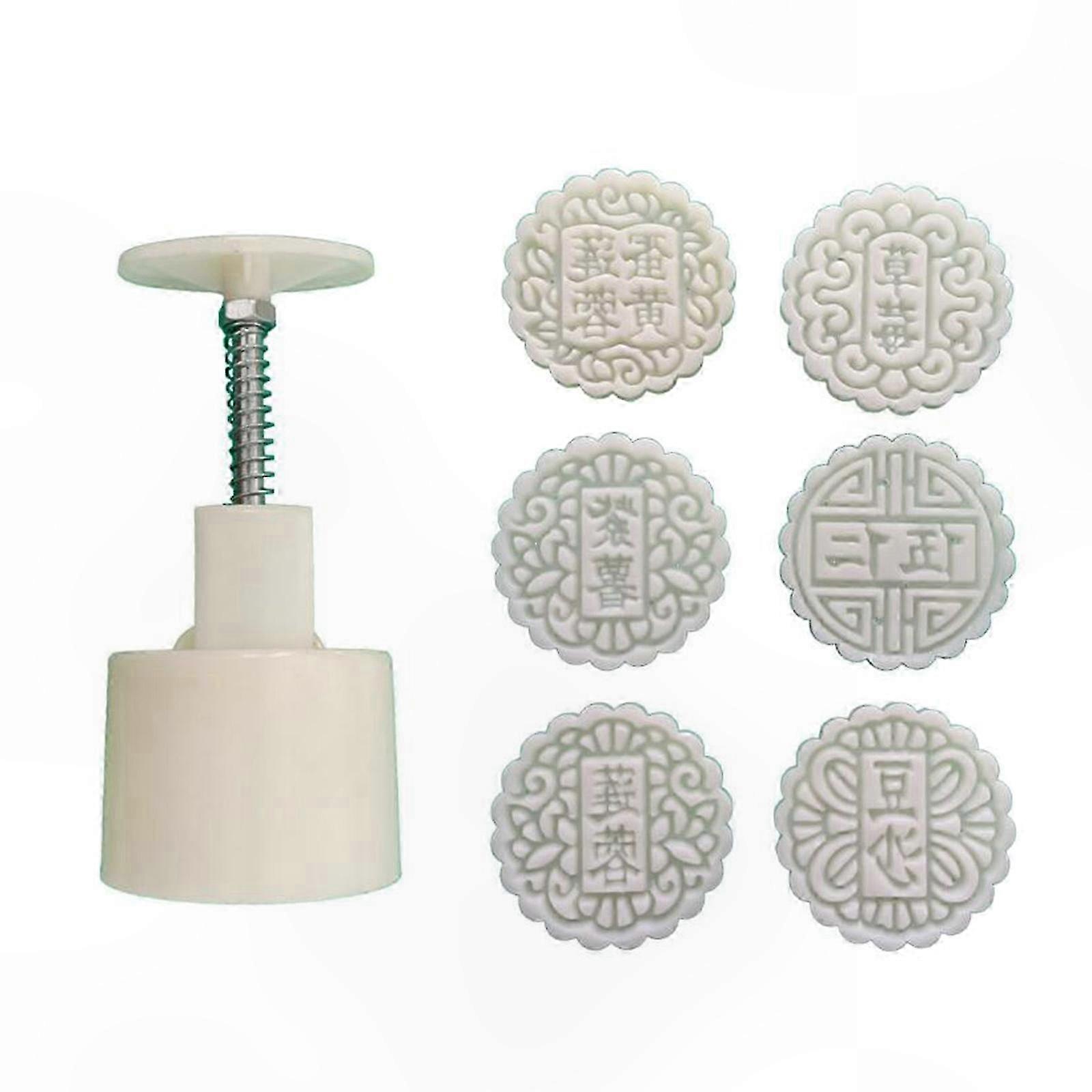 3d-mondkuchenform Mit Chinesischen Schriftzeichen, Backzubehör Für Das Mittherbstfest, Manuelle Kunststoffpresse, Festliche Mondkuchenform