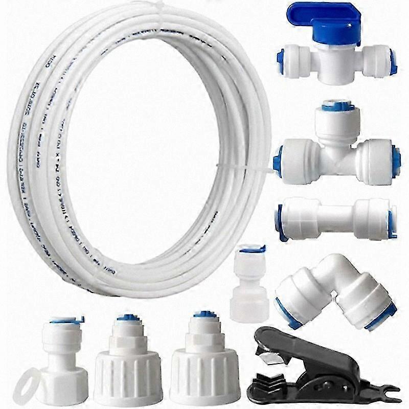 Nsf-zertifizierter Kühlschrankwasserschlauch, Bpa-frei, Umkehrosmose-kompatibel, Nicht Verriegelnder Clip, Langlebiges Anti-aging-design, 15 Meter Lang.