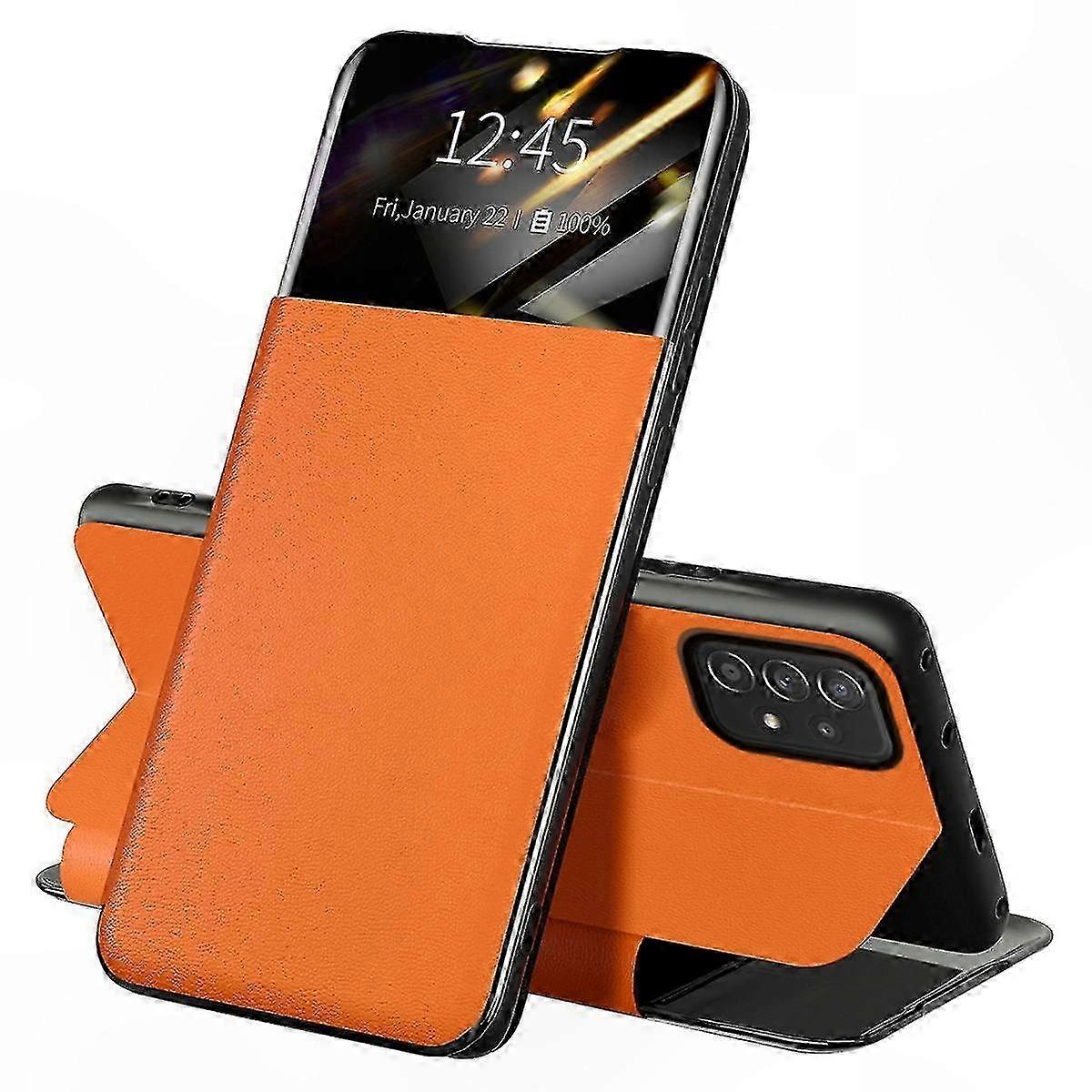 Lederhülle Für Samsung Galaxy A52 4g/5g/a52s 5g, Mit Kartenhalter Und Integriertem Ständer, Hartschalenetui, Elegante Verarbeitung, Robuster Schutz, Für Den Täglichen Gebrauch, Einzelverpackung.
