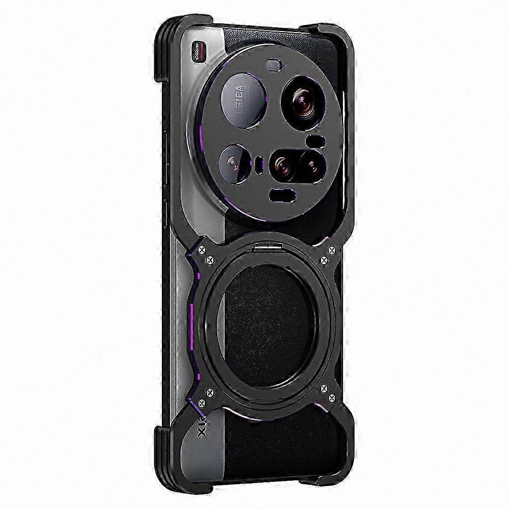 Magnetische Metallhülle Mit Integriertem Ständer Für Iphone 15 Ultra, Robuster Schutz Und Praktischer Ständer, Stoßfeste Hülle