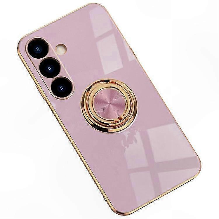 Ultradünne Tpu-hülle Für Galaxy S24 Fe Mit Präzisen Aussparungen, 6d-galvanisiertem Schutz, Ringfingerhalterung, Glänzender Oberfläche, Robust Und Leicht