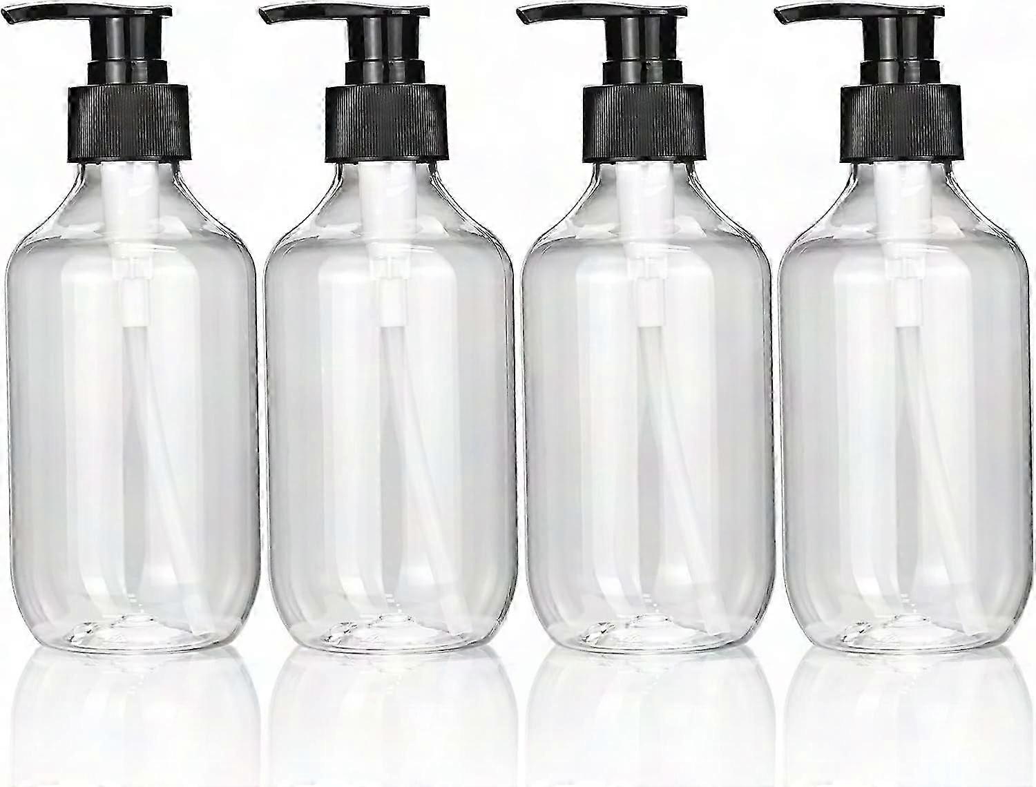 4er-set Leere 300-ml-flaschen Mit Pumpspender Für Kochsaucen, Nachfüllbarer Flüssigseifenspender Aus Kunststoff