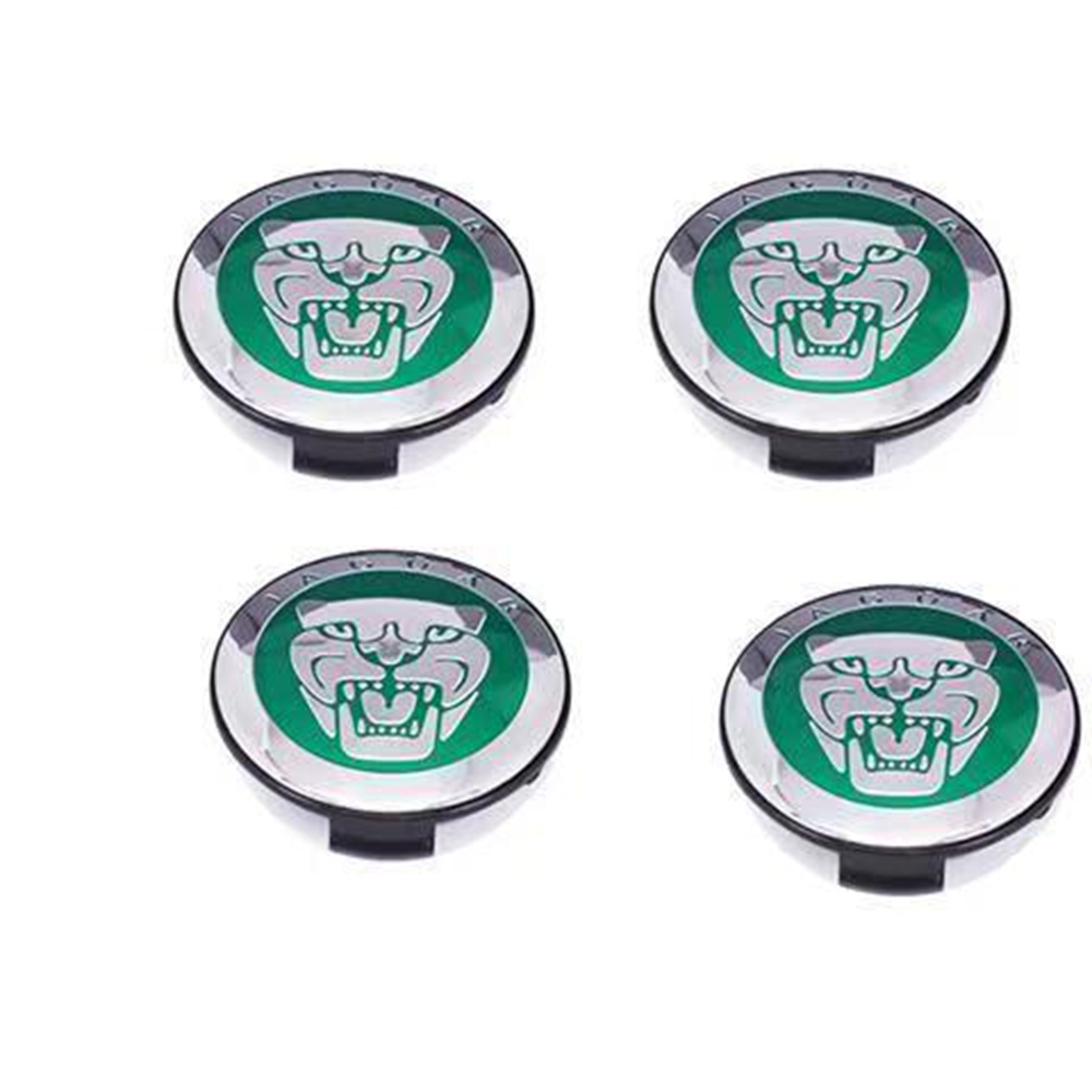 Radnabenkappen 59 Mm Für Jaguar Xf, Xjl, Xk, X-type, Grüne Radnabenkappen, Kompatibel Mit Jaguar
