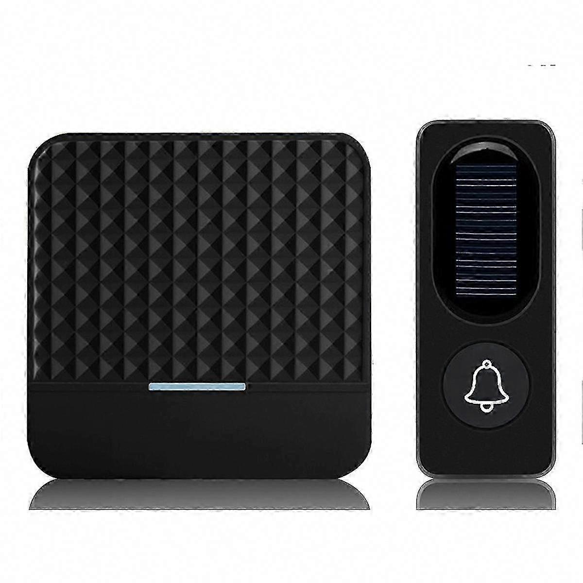 Kabellose Solar-türklingel, Ip65 Wasserdicht, 300 M Reichweite, Außenklingel-set, Aufladbar Über Solarpanel