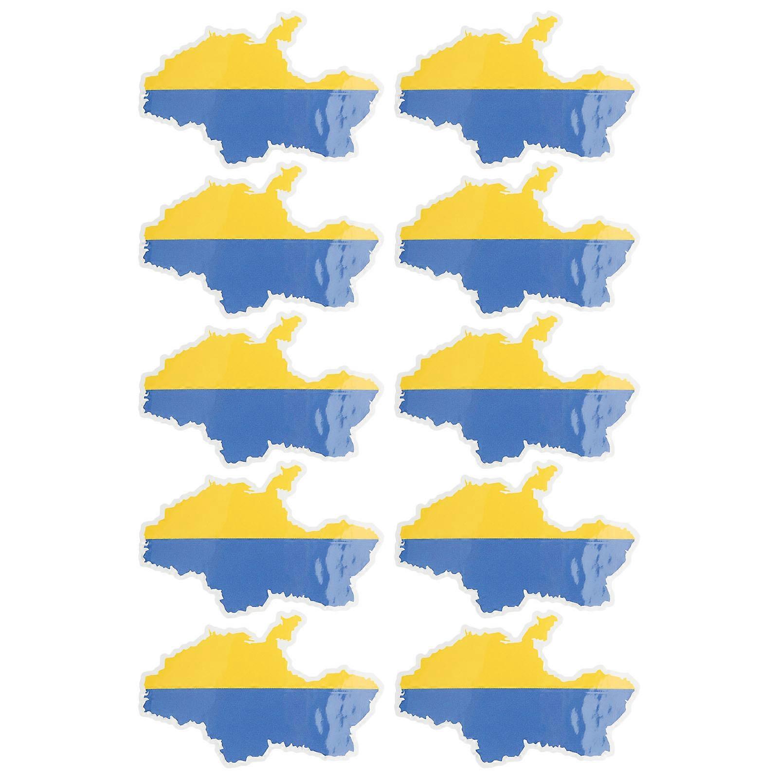Ukraine-karten- Und Flaggenaufkleber Für Auto, Fenster, Tisch, Skateboard, Laptop