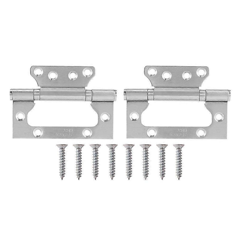 Flaches Edelstahlscharnier Für Innentüren, 2er-set, Möbelbeschläge, 180°-öffnungswinkel, Robust Und Langlebig
