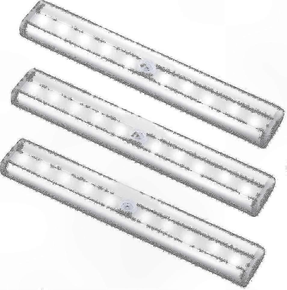 Led-lichtleiste Mit Bewegungssensor, 10-flammiges Kabelloses Schrankbeleuchtungsset (3er-pack)