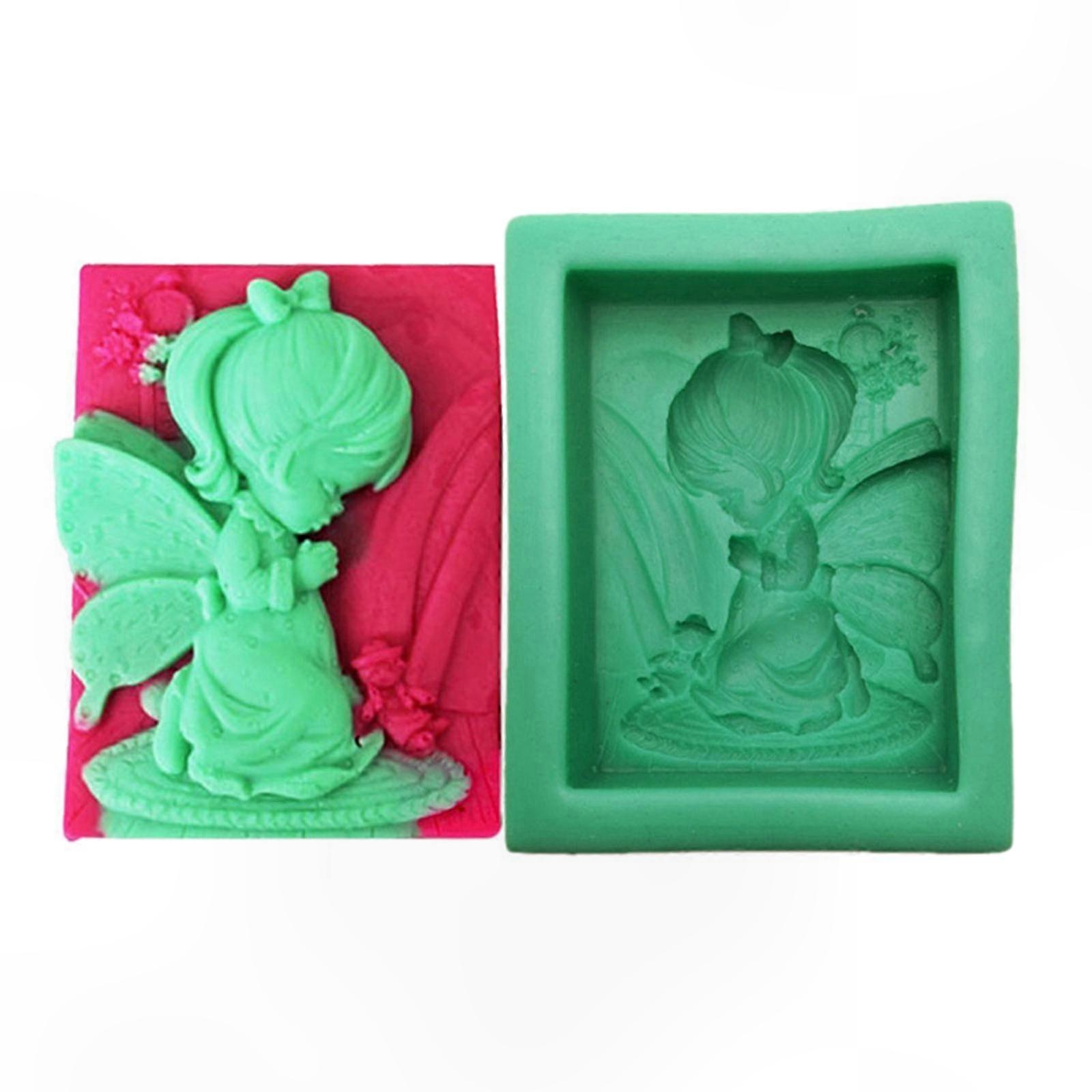 Silikonform „feenmädchen“ Für Kuchen, Zuckerpaste, Modelliermasse, Diy-schokolade – Kreative Fondantform, Backwerkzeug, Harzform, 1 Stück