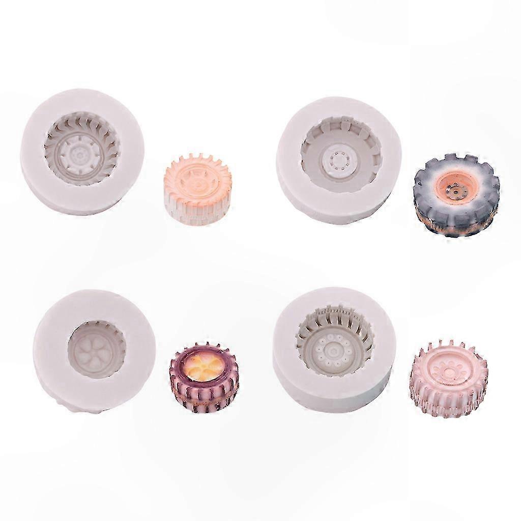 Set Mit 4 Niedlichen, Reifenförmigen Silikonformen Für Schokolade, Bonbons, Fondant, Tortendekoration, Bastelbedarf Für Die Ganze Familie, Geleeform, Sicher Und Wiederverwendbar