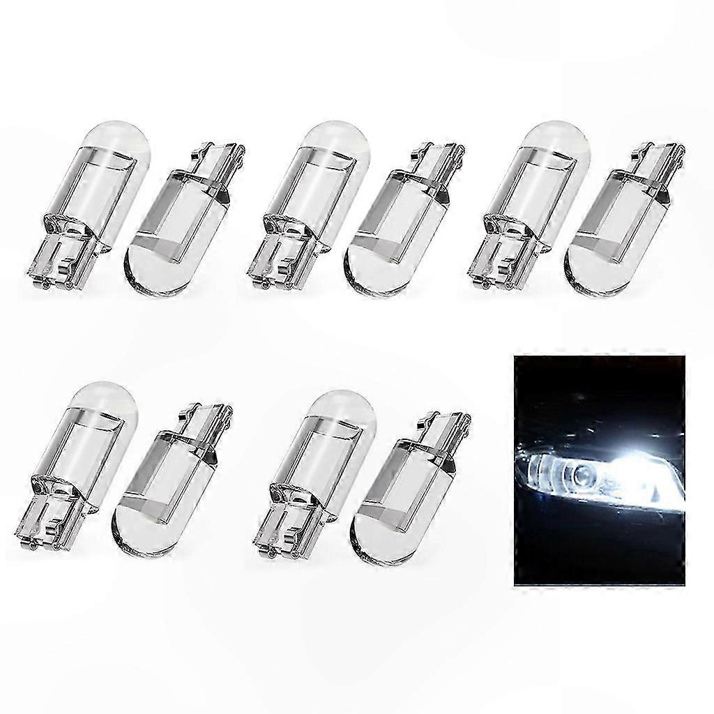 10 Stück T10 12v Cob Led-lampen Für Innenraumbeleuchtung Im Auto, 6000k Weiß, Instrumentenbeleuchtung, Ersatzlampen Für Autos, Hohe Helligkeit
