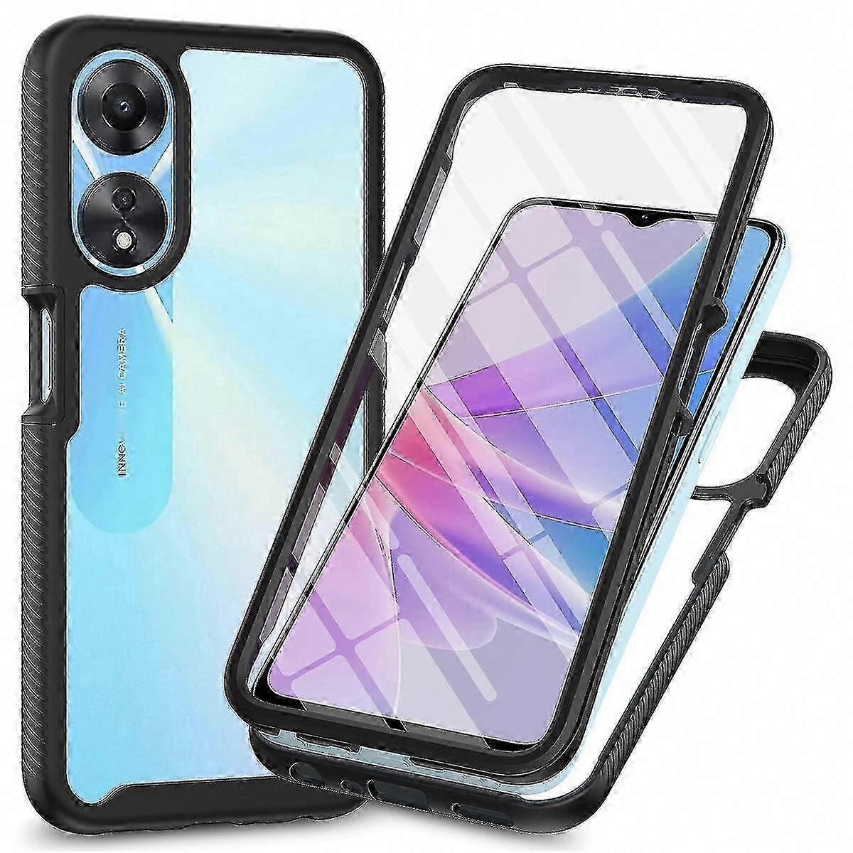 Robuste Oppo A78 5g Hülle, 3-in-1 Pc+tpu Hülle, Stoßfester Schutz Mit Mitgelieferter Pet-glas-displayschutzfolie