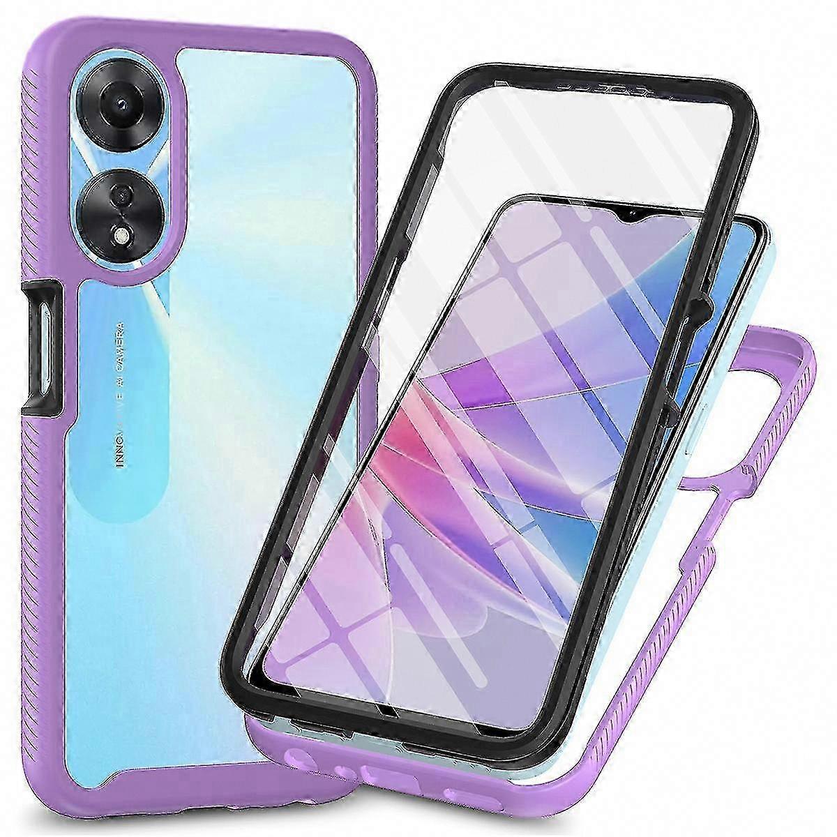 Oppo A78 5g Handyhülle, Verstärkter Schutz, 3-in-1 Pc- Und Tpu-hülle, Inklusive Pet-displayschutzfolie, Stoßfest, Robust Und Langlebig