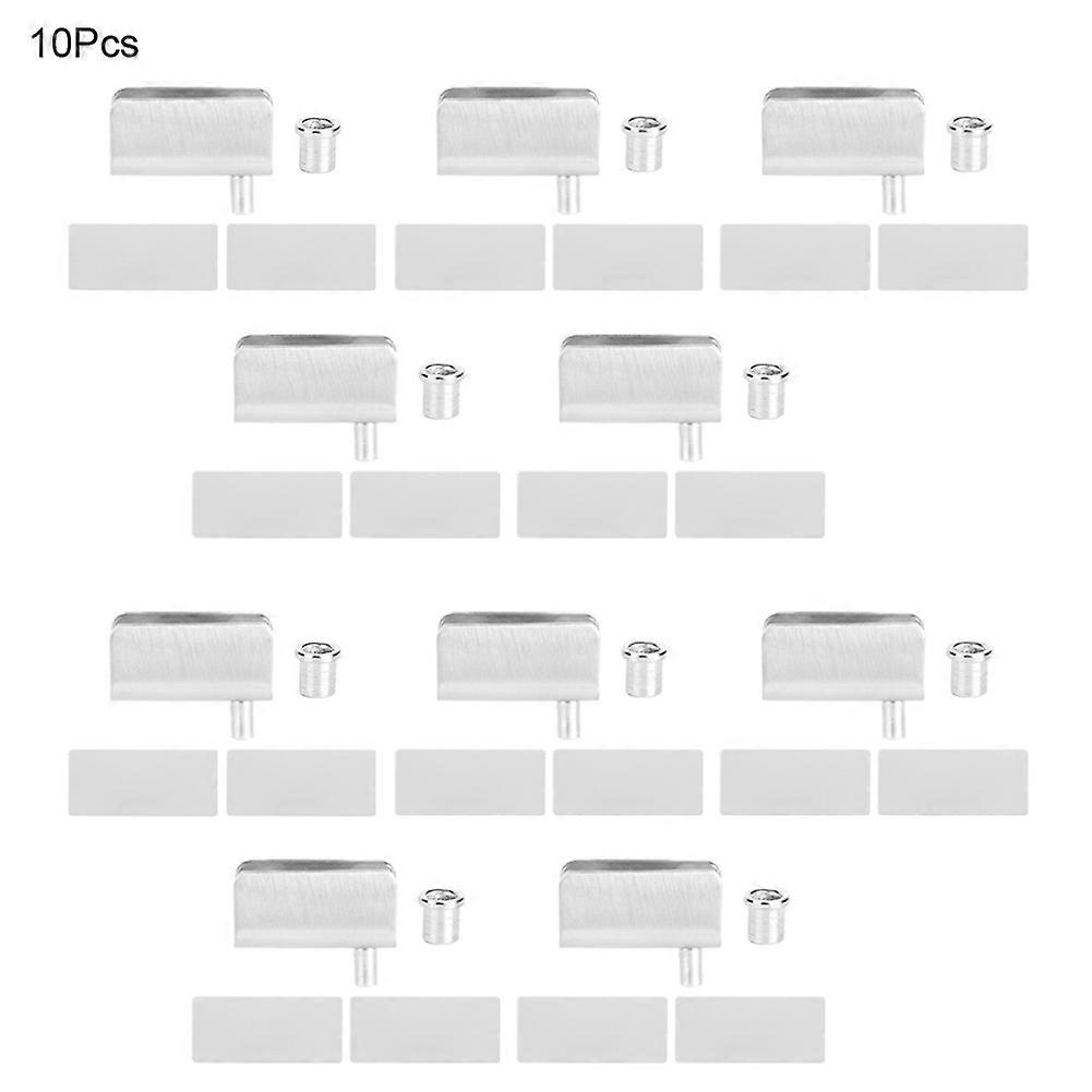 Set Mit 10 Edelstahl-glasbefestigungsklammern, Wandklemmhalterung, Tür- Und Fensterbeschlägen