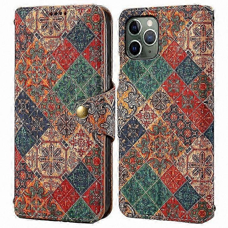 Lederhülle Mit Blumenmuster Und Integriertem Ständer Für Das Iphone 11 Pro, Die Robusten Schutz Und Ein Elegantes Design Bietet, Mit Integriertem Kartenfach.