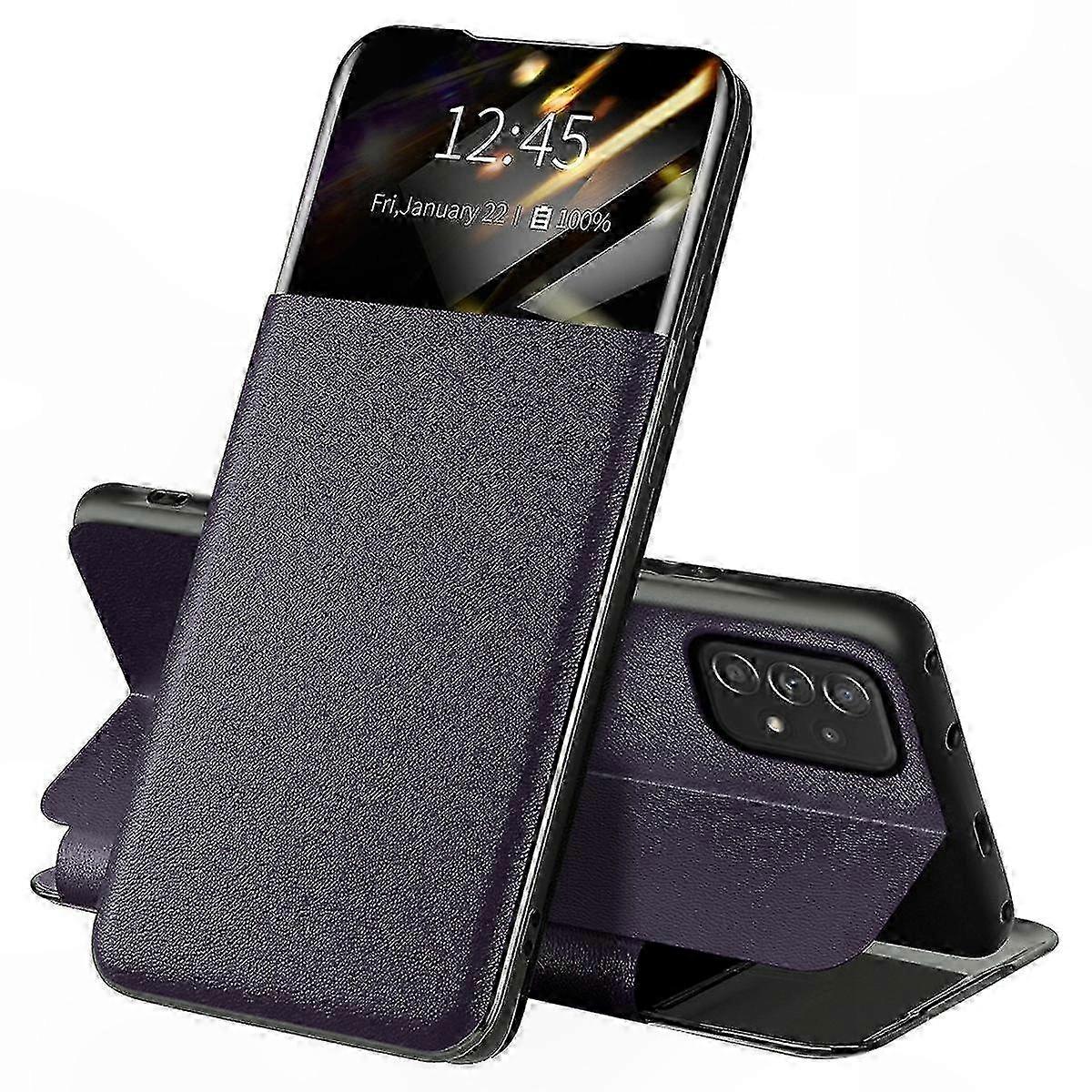 Lederhülle Für Galaxy A52 4g/5g/a52s 5g, Mit Kartenhalter Und Integriertem Ständer, Robuste Und Elegante Verarbeitung, Schutz Im Alltag, Praktische Tasche, Schlankes Design, Kompatibel Mit Allen Model
