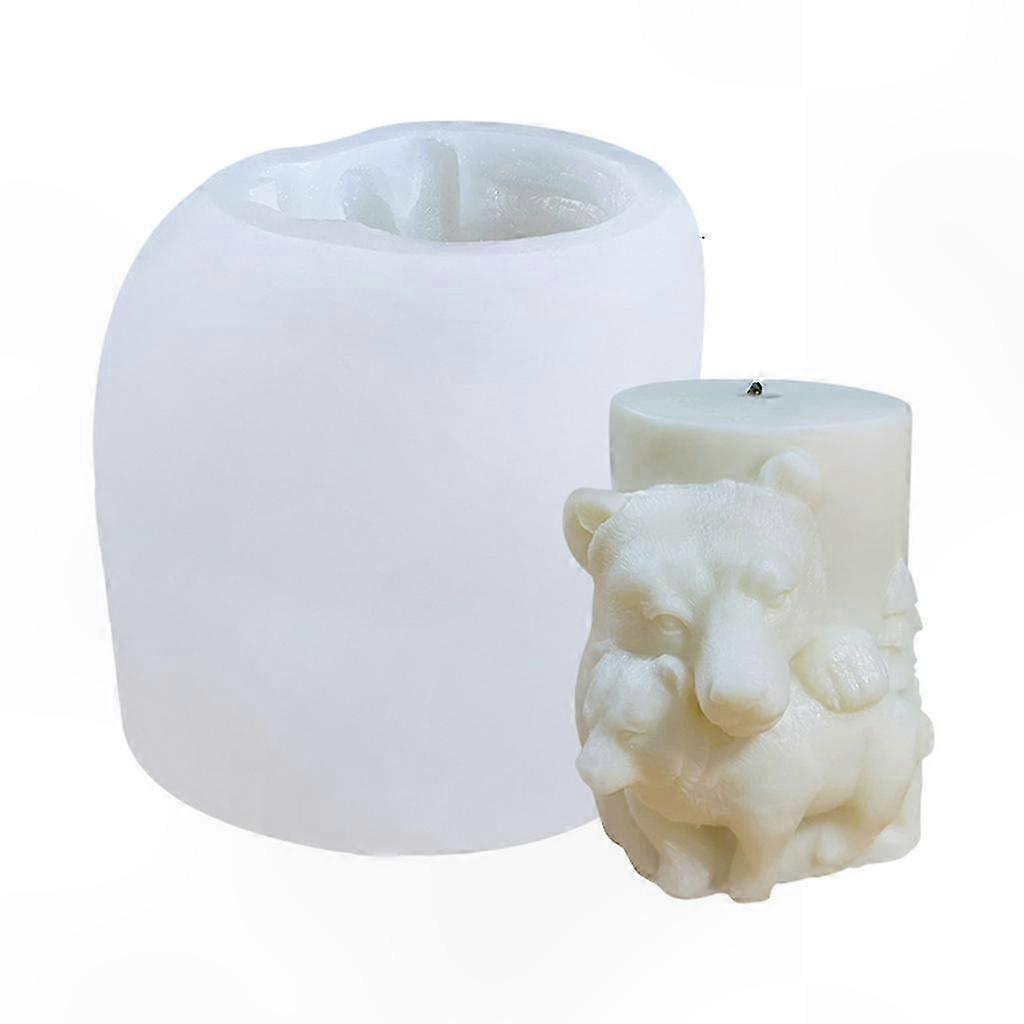 3d-silikonform Für Seife Mit Bär Und Elch, Kerzen- Und Schokoladenform, Zuckerpaste, Kuchen, Handgefertigt